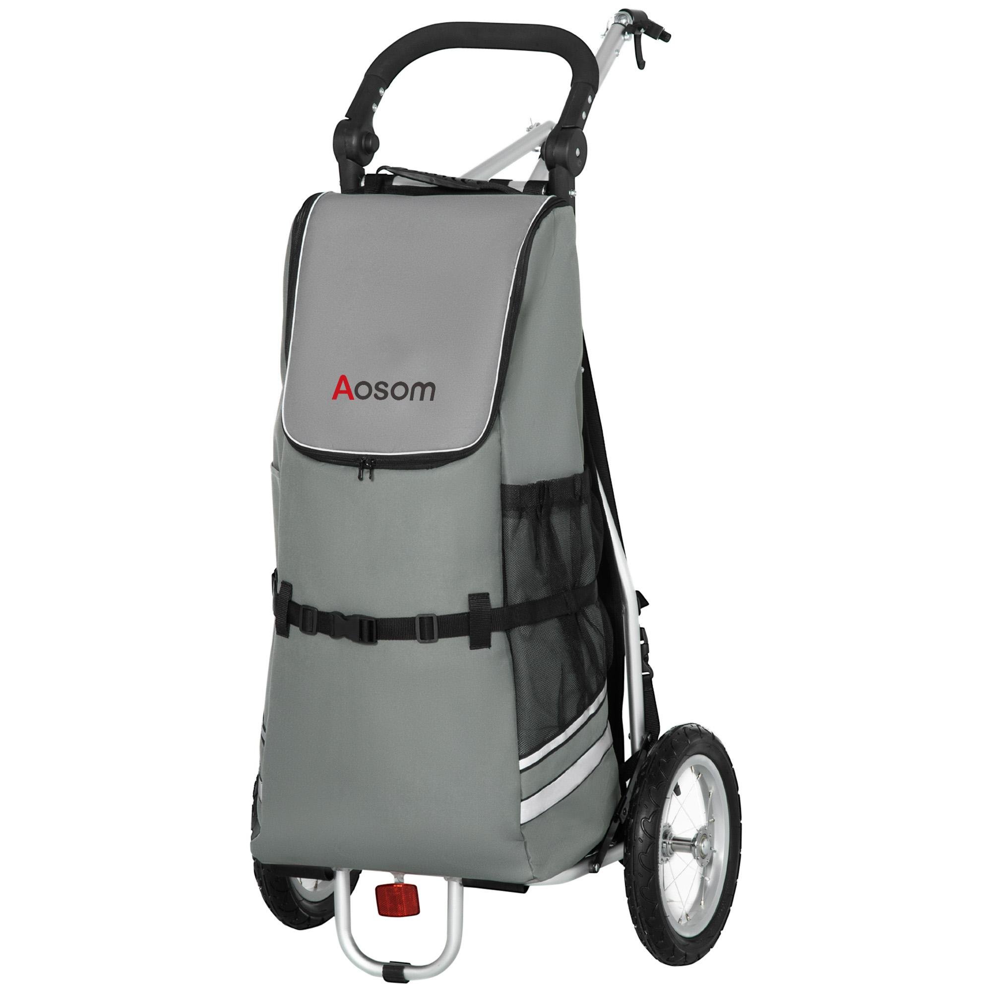 12 Inch Aluminum Bike Trailer with Trolley Use for Shopping