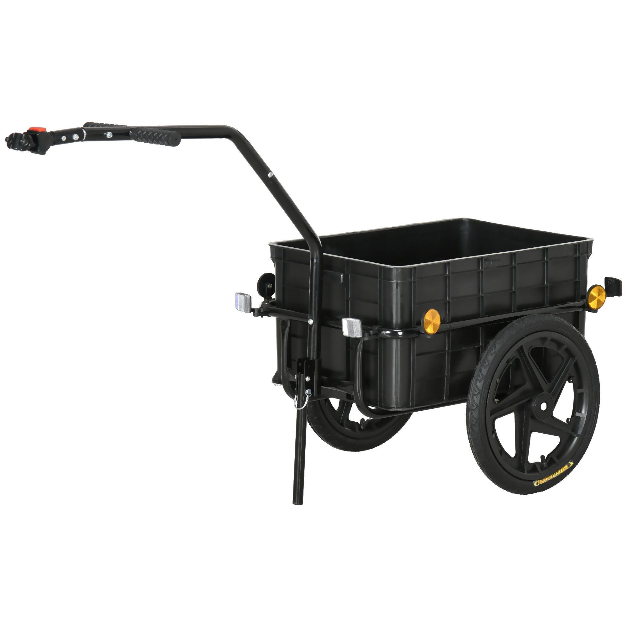 Grey 40 kg Bike Trailer with Removable Cargo Box