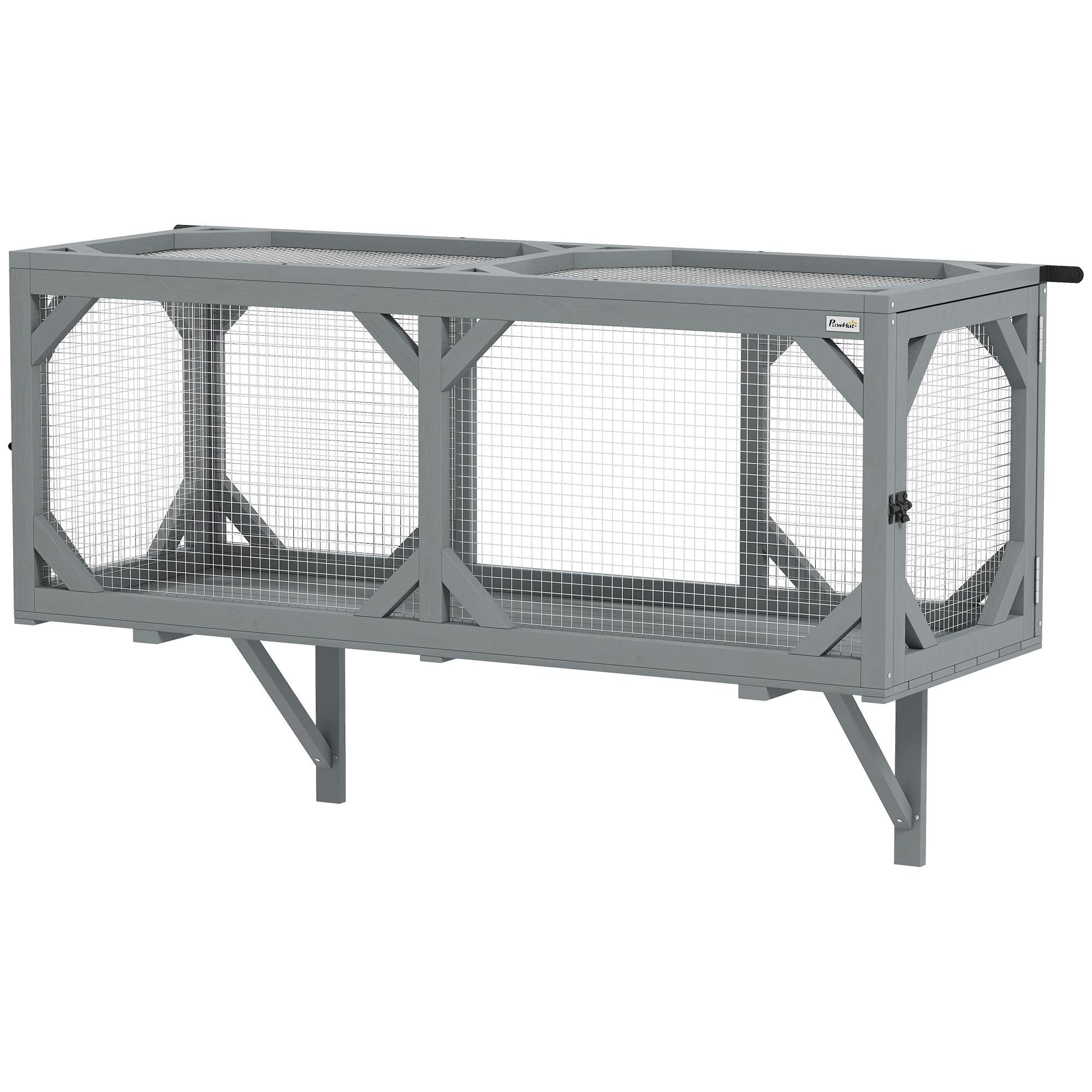 Grey Fir Cat Tunnel with Extendable Doors, 45.3-Inch
