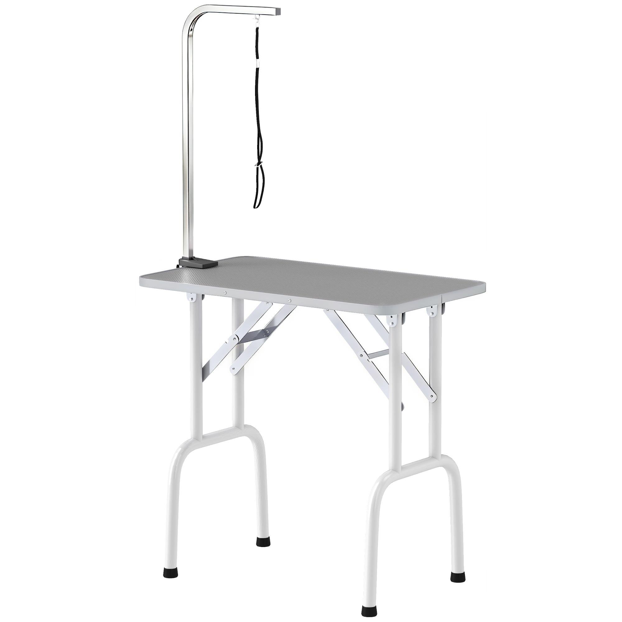 Foldable Metal Dog Grooming Table with Adjustable Arm