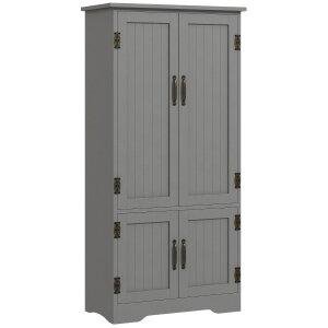 Grey 48 Inch Pantry Cabinet with Adjustable Shelves