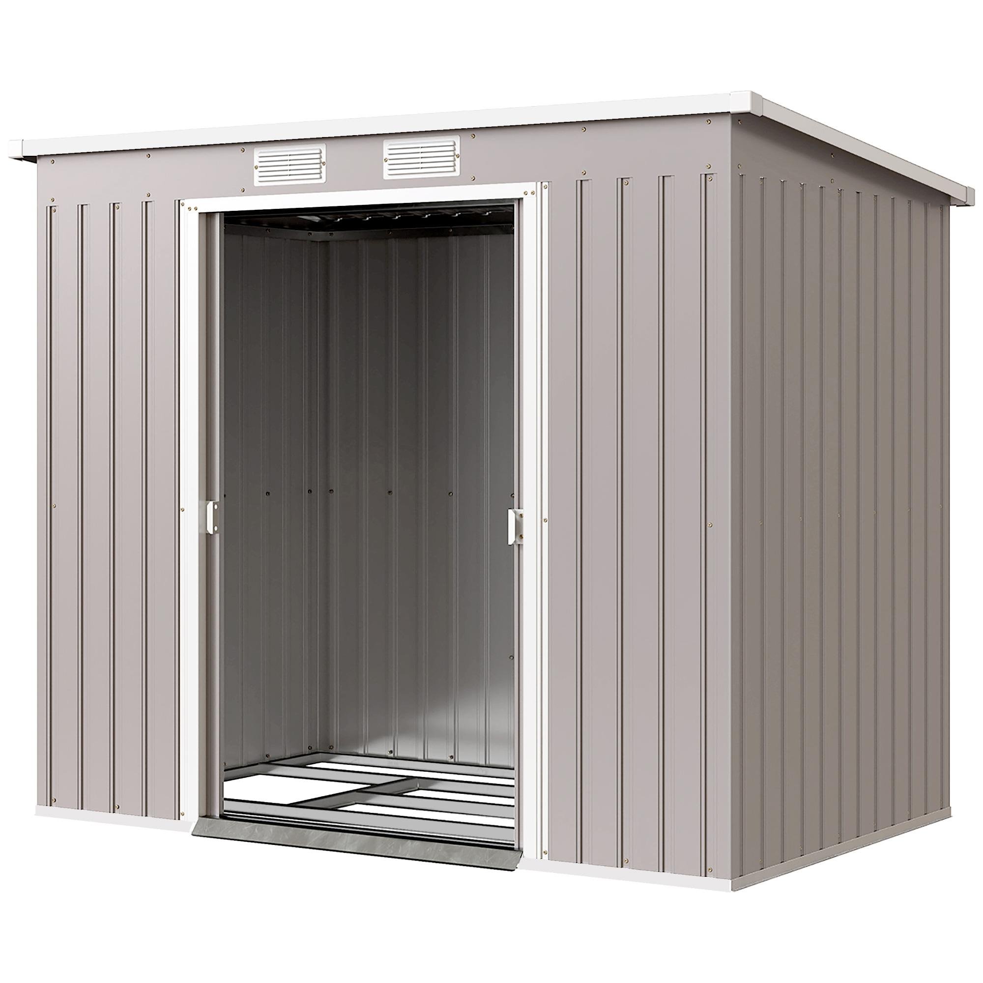 Grey Galvanised Shed Foundation Kit, 7 x 4 ft Storage