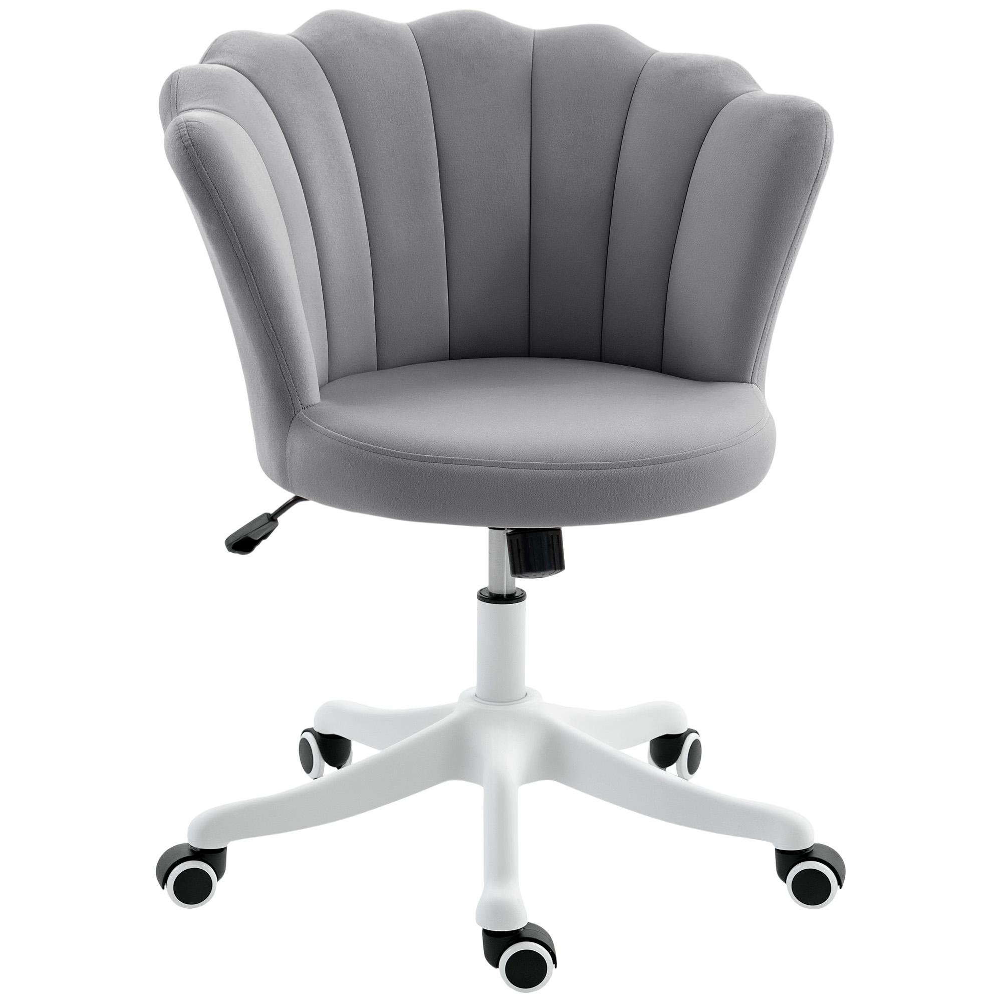 Grey Lotus Office Chair with Adjustable Height for Desk