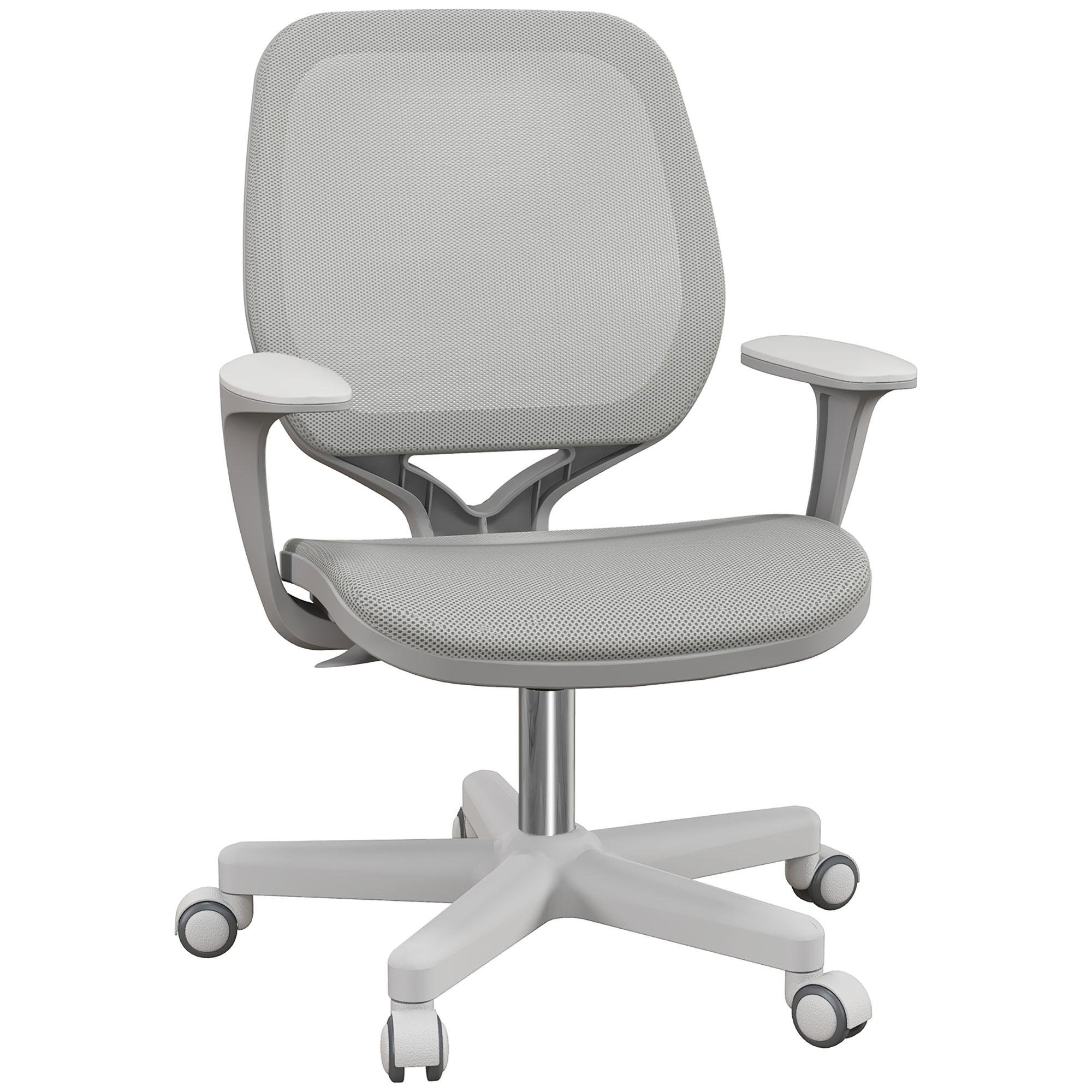 Grey Adjustable Mesh Office Chair with Height Adjustment