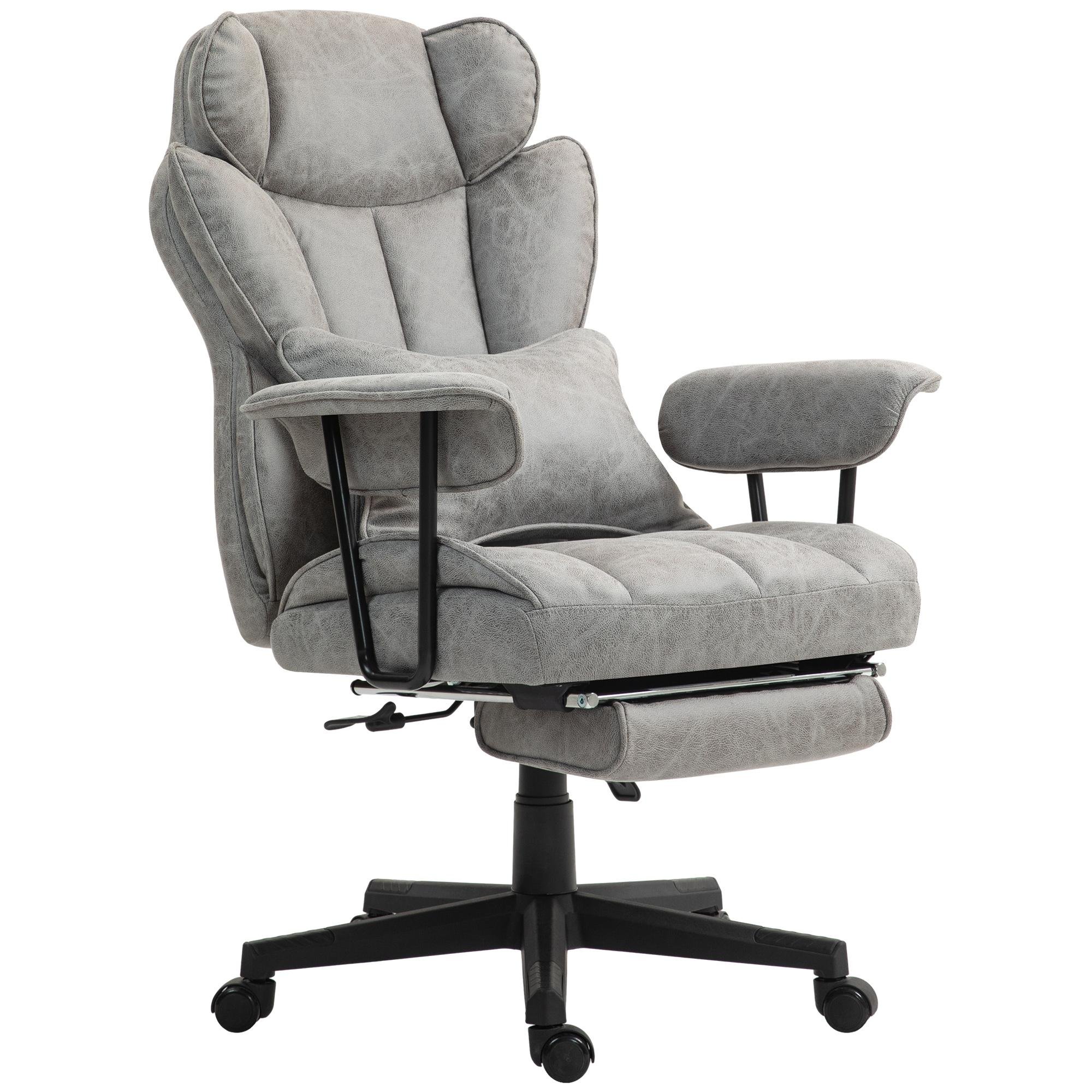 Grey 396 lb Office Chair with Footrest