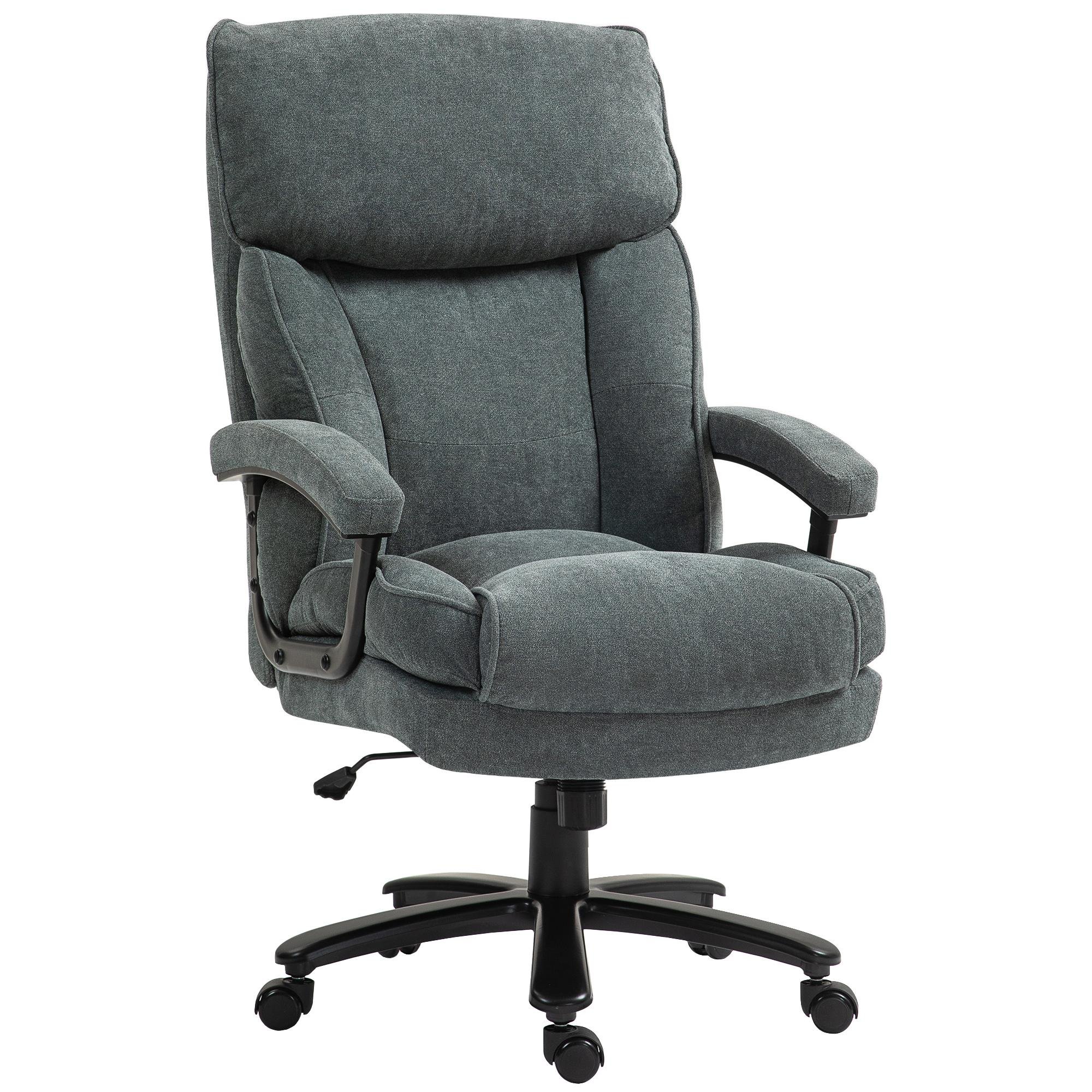 Grey Big Tall Office Chair with 440 lb Capacity