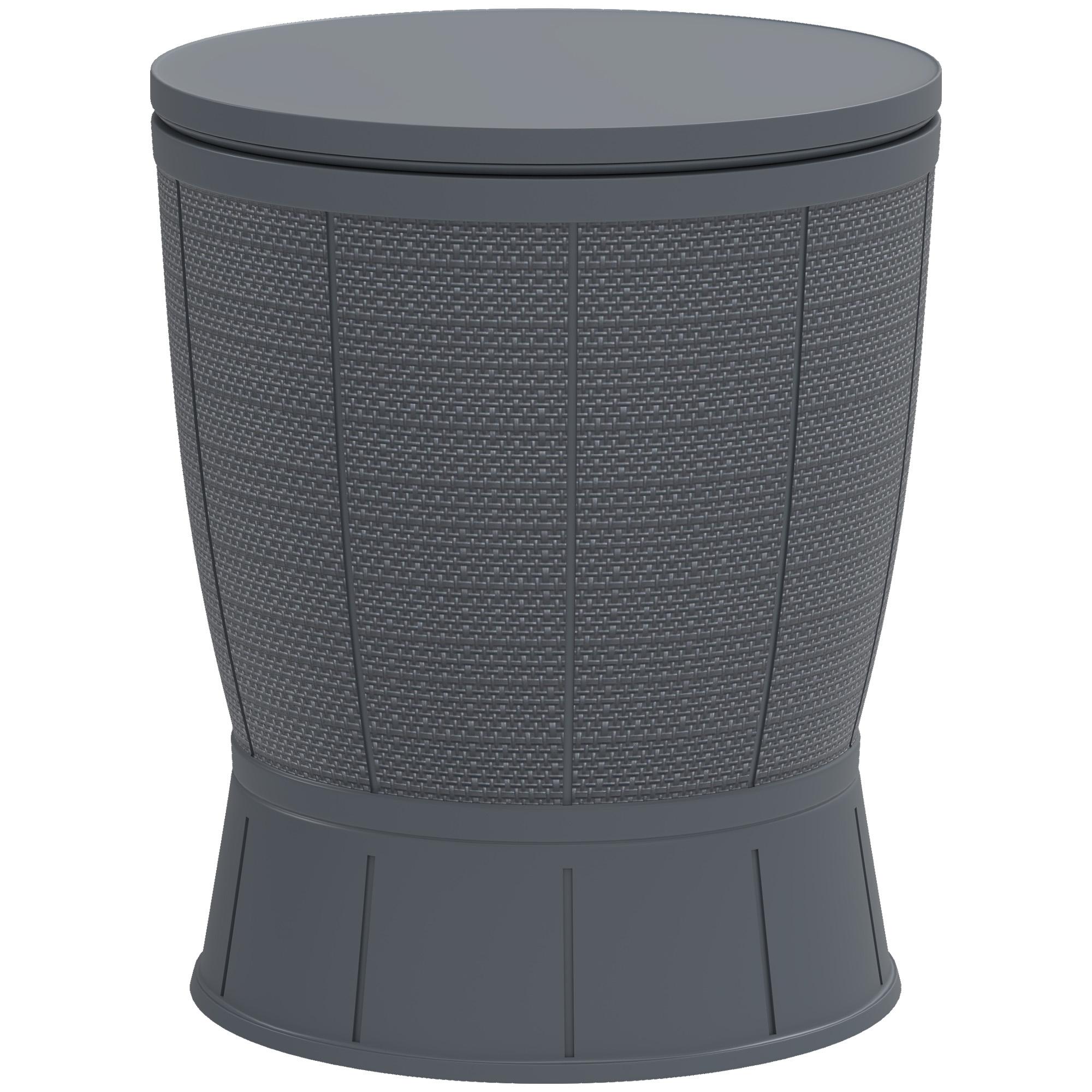 Grey 11 Gallon Patio Cooler with Adjustable Tabletop