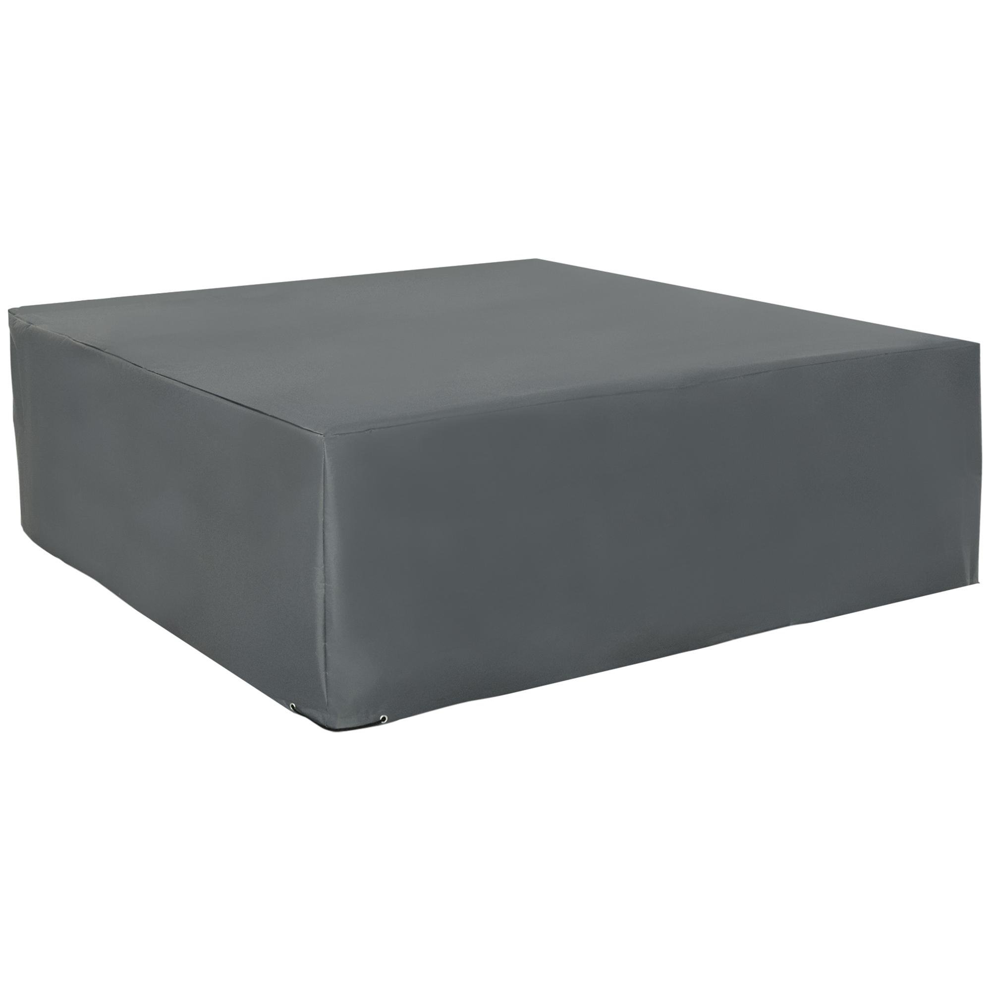 Grey 600D Patio Cover for Lounge Chair Sets, 80.7 x 75.6 x 24 in