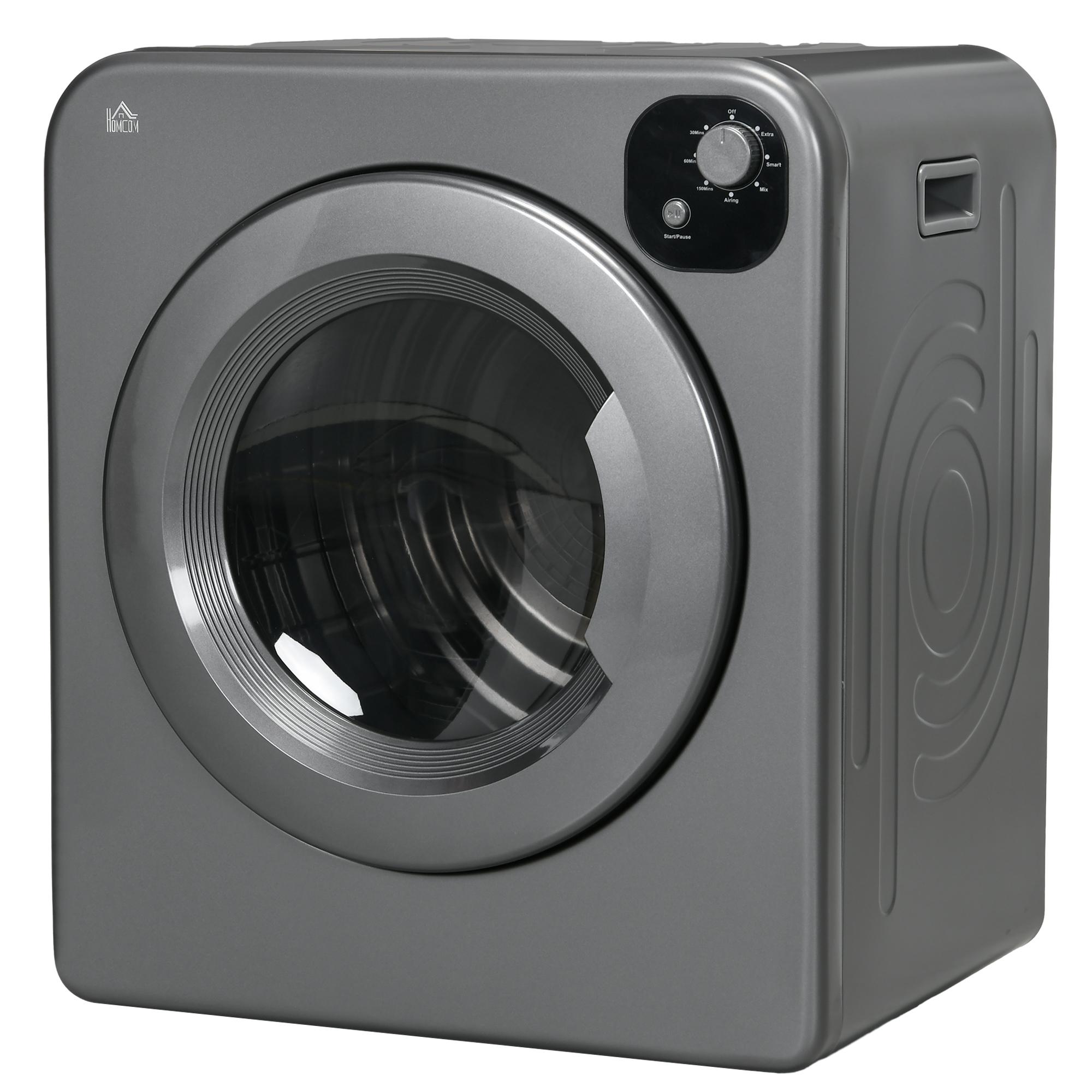 Grey Portable Clothes Dryer with Seven Modes for Apartments