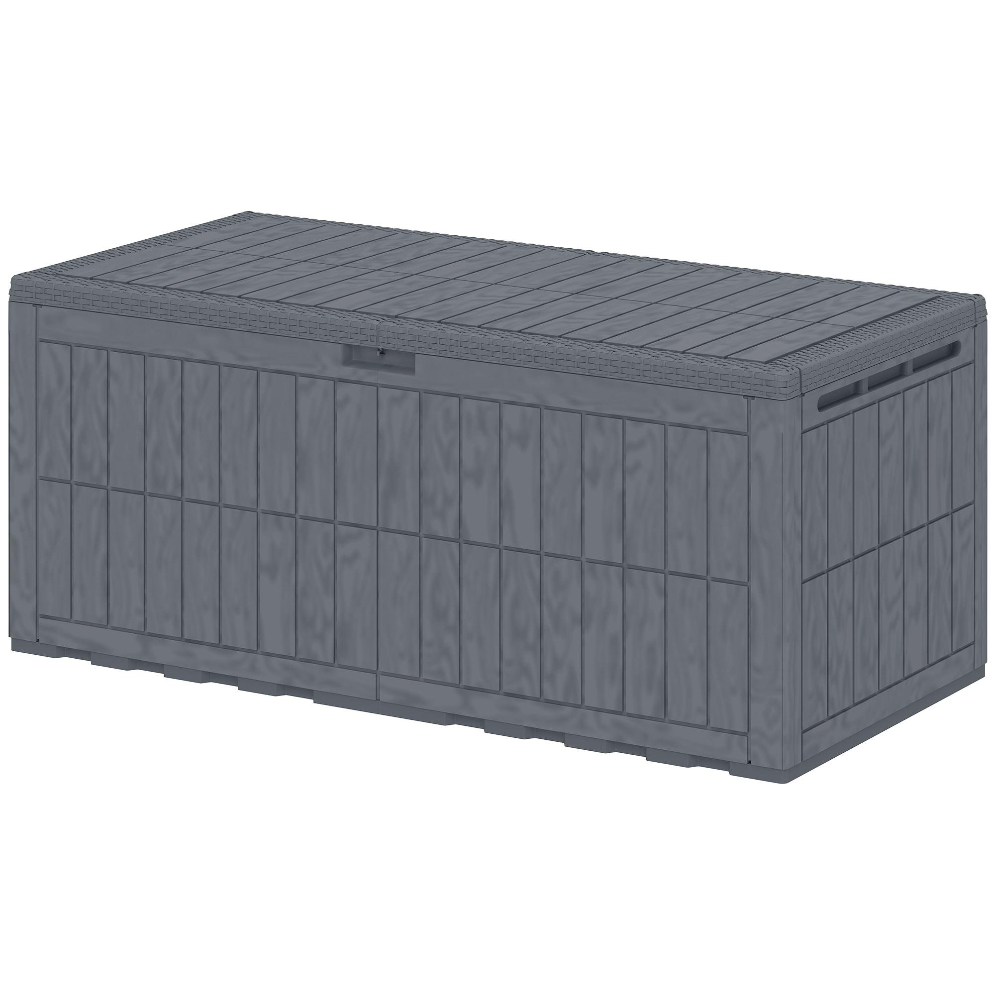 180 Gallon Resin Deck Box with Bench Seating