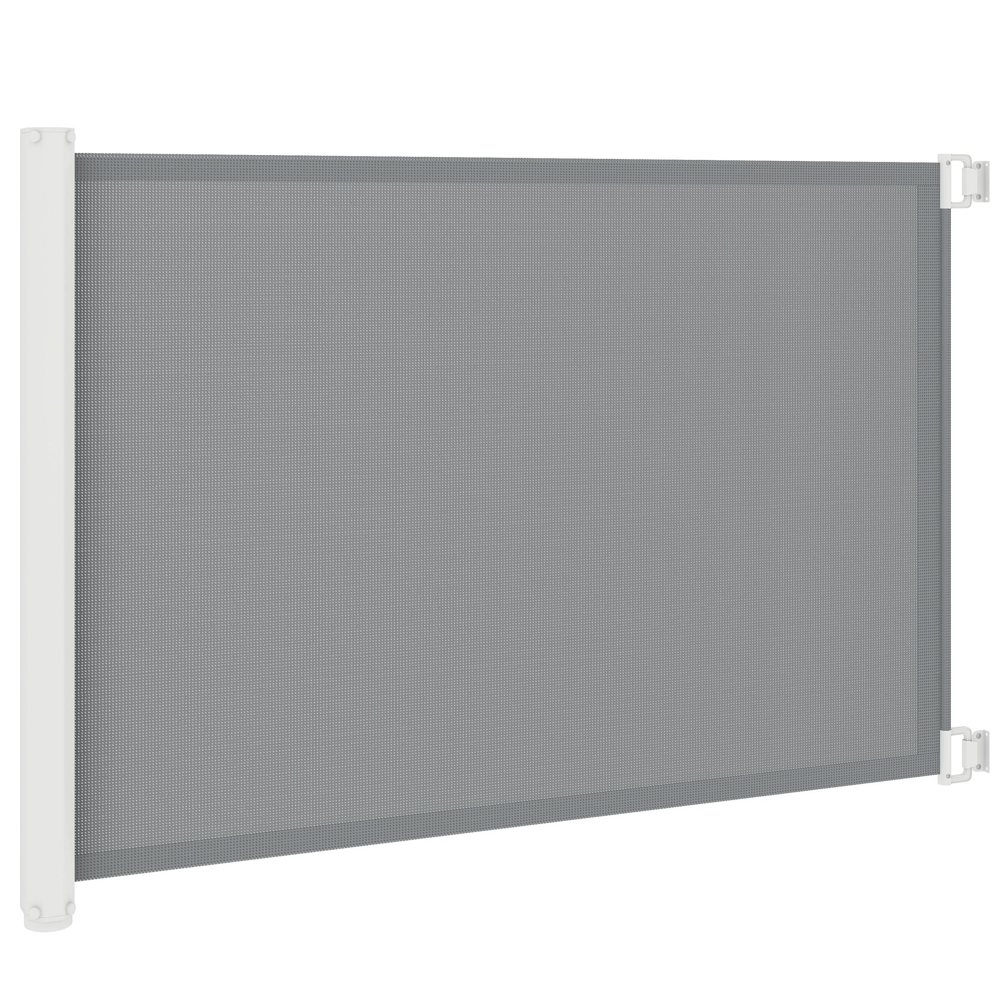 Grey Mesh Pet Gate, Retractable to 45.3 Inches