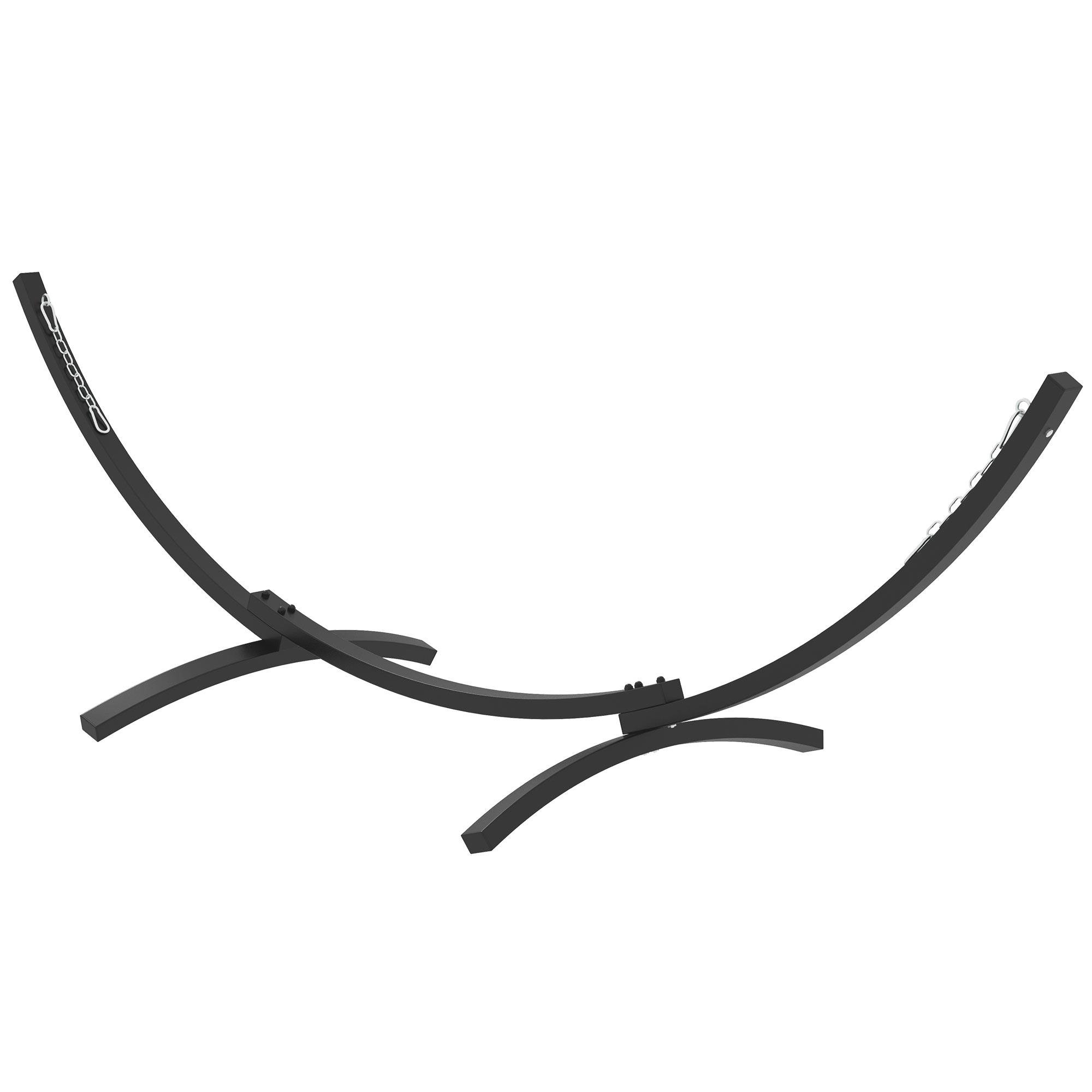 Grey Steel Hammock Stand with 150 kg Capacity, 141.7 in