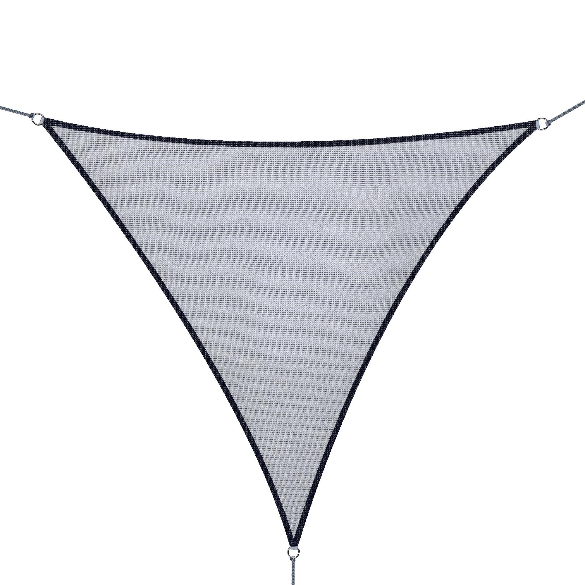 Grey HDPE Triangle Shade Sail with UV Blocking, 10 ft