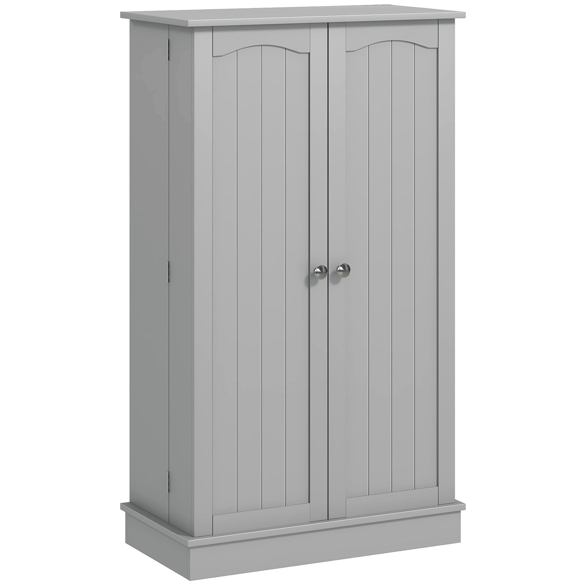 Grey 12 Rack Pantry Cabinet with Adjustable Shelves