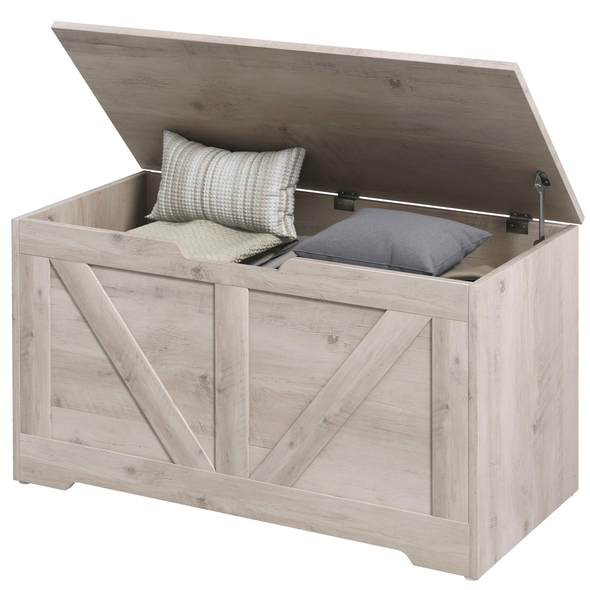 Grey 100 Litre Storage Chest with Safety Hinges