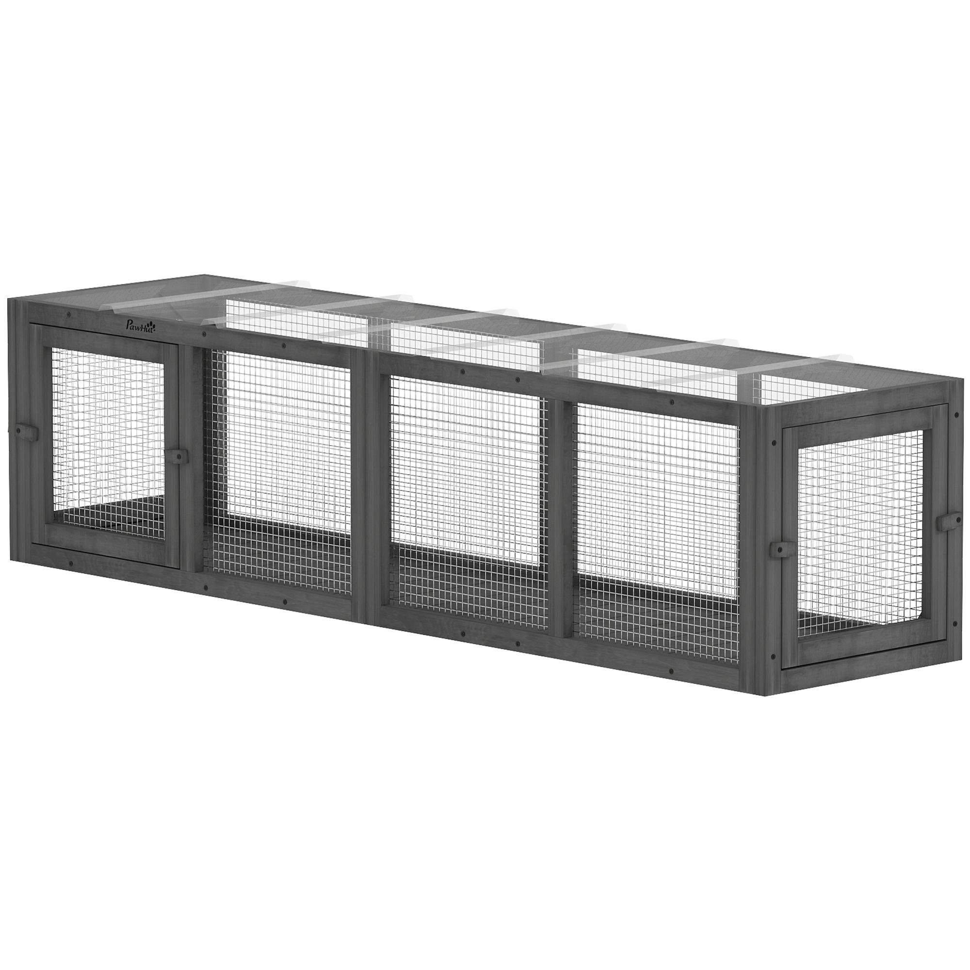 Grey Modular Cat Tunnel with Three Doors