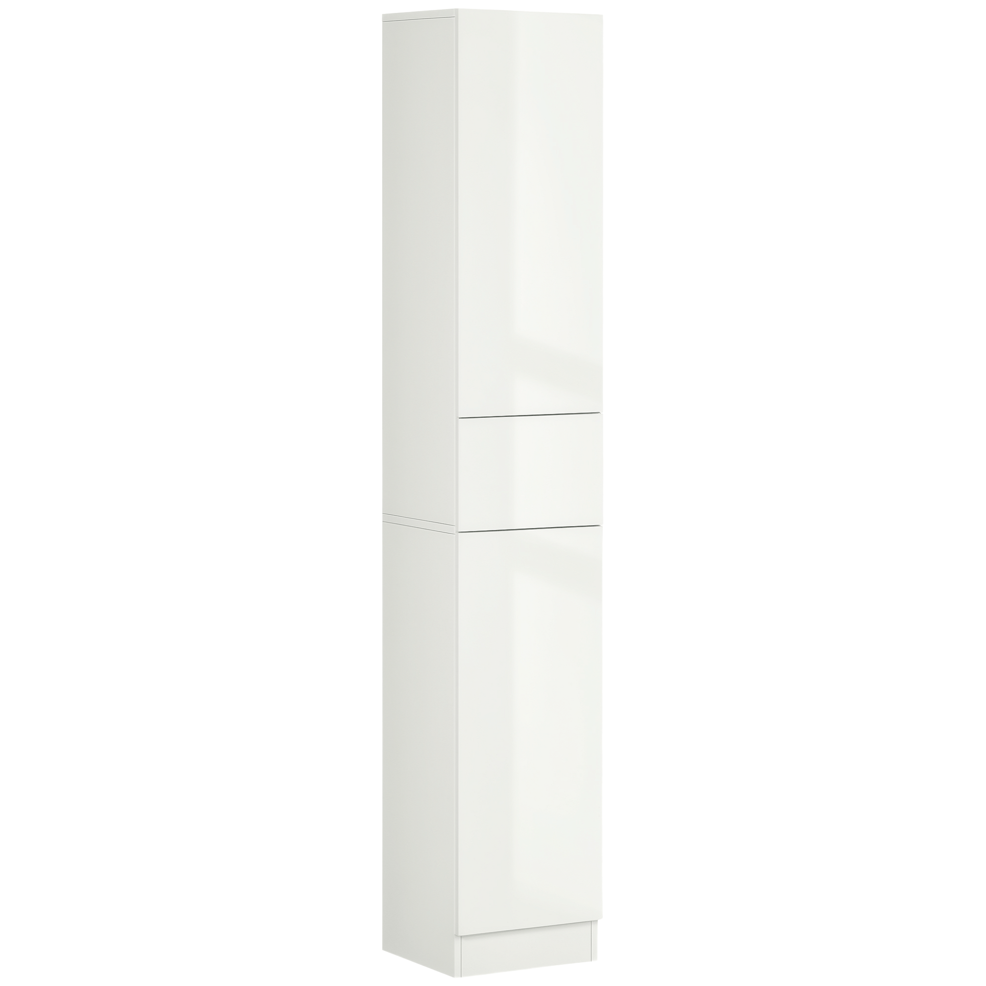 High Gloss Bathroom Cabinet with Adjustable Shelves