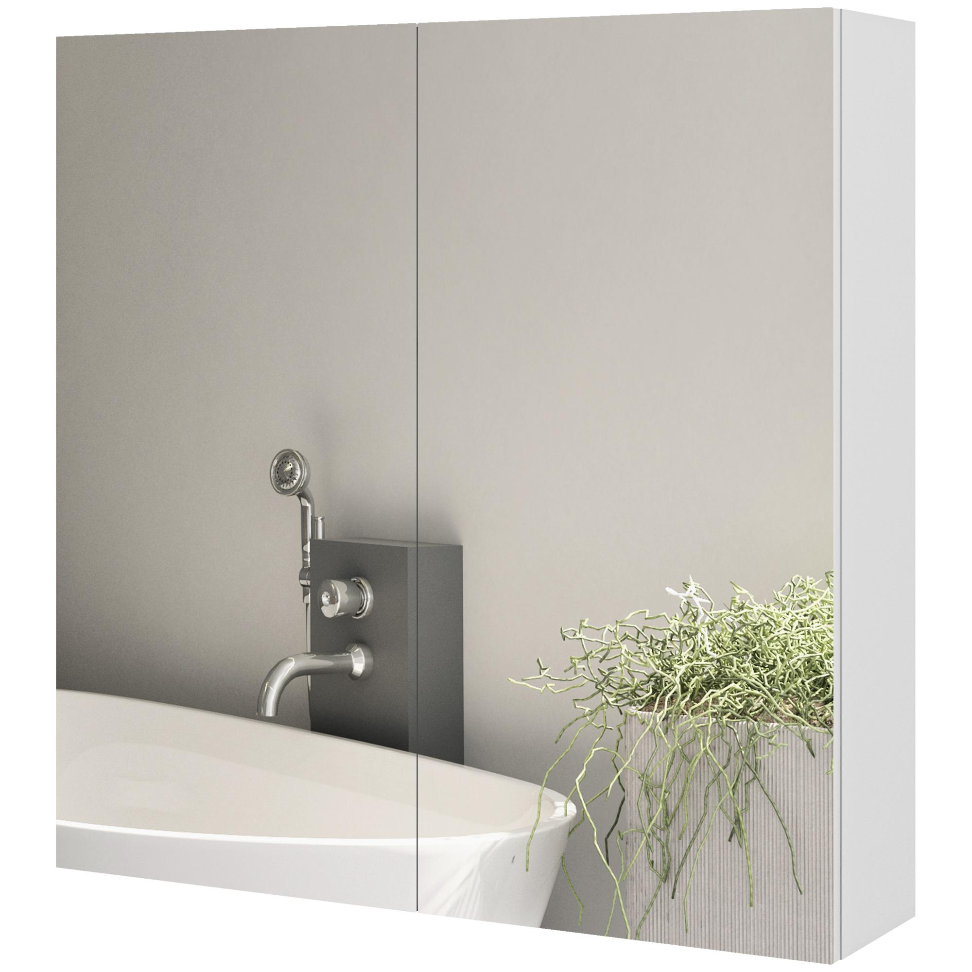 24-Inch Mirrored Medicine Cabinet with Adjustable Shelves