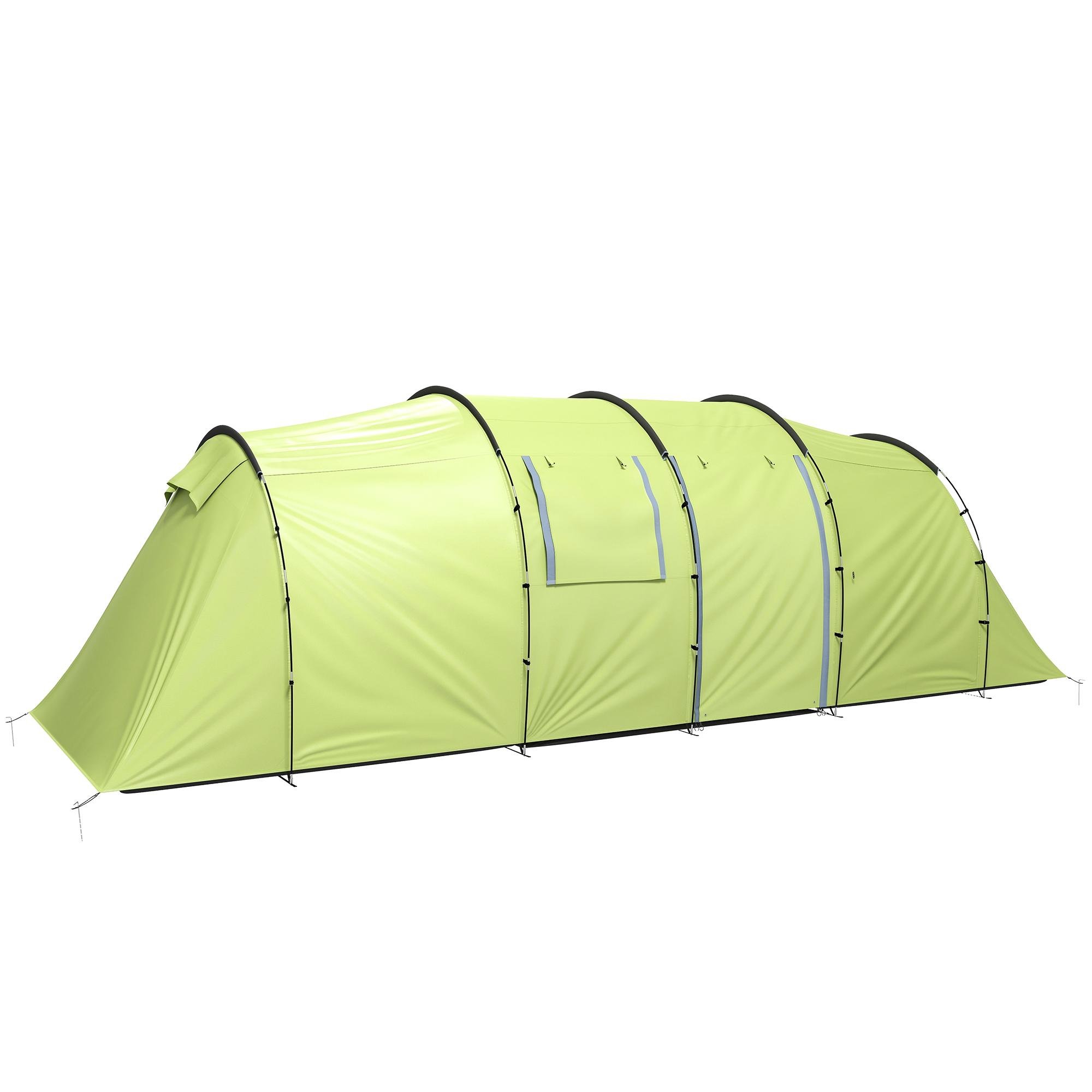 Light Green Six Person Tent with Two Bedrooms