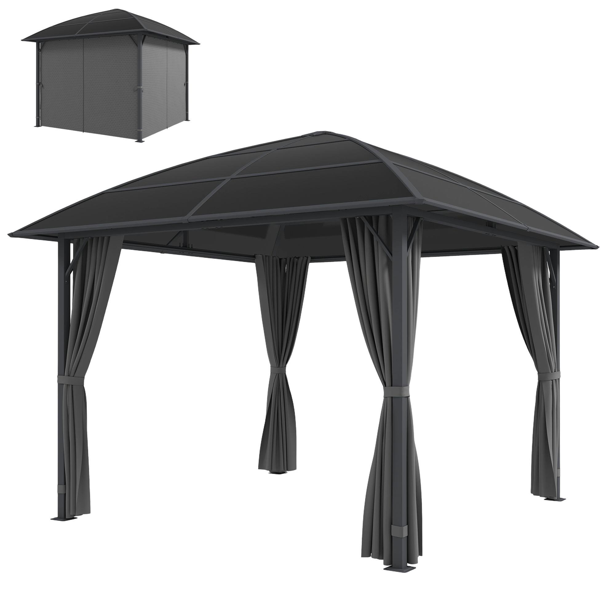 Light Grey Hardtop Gazebo with UV60+ Polycarbonate Roof