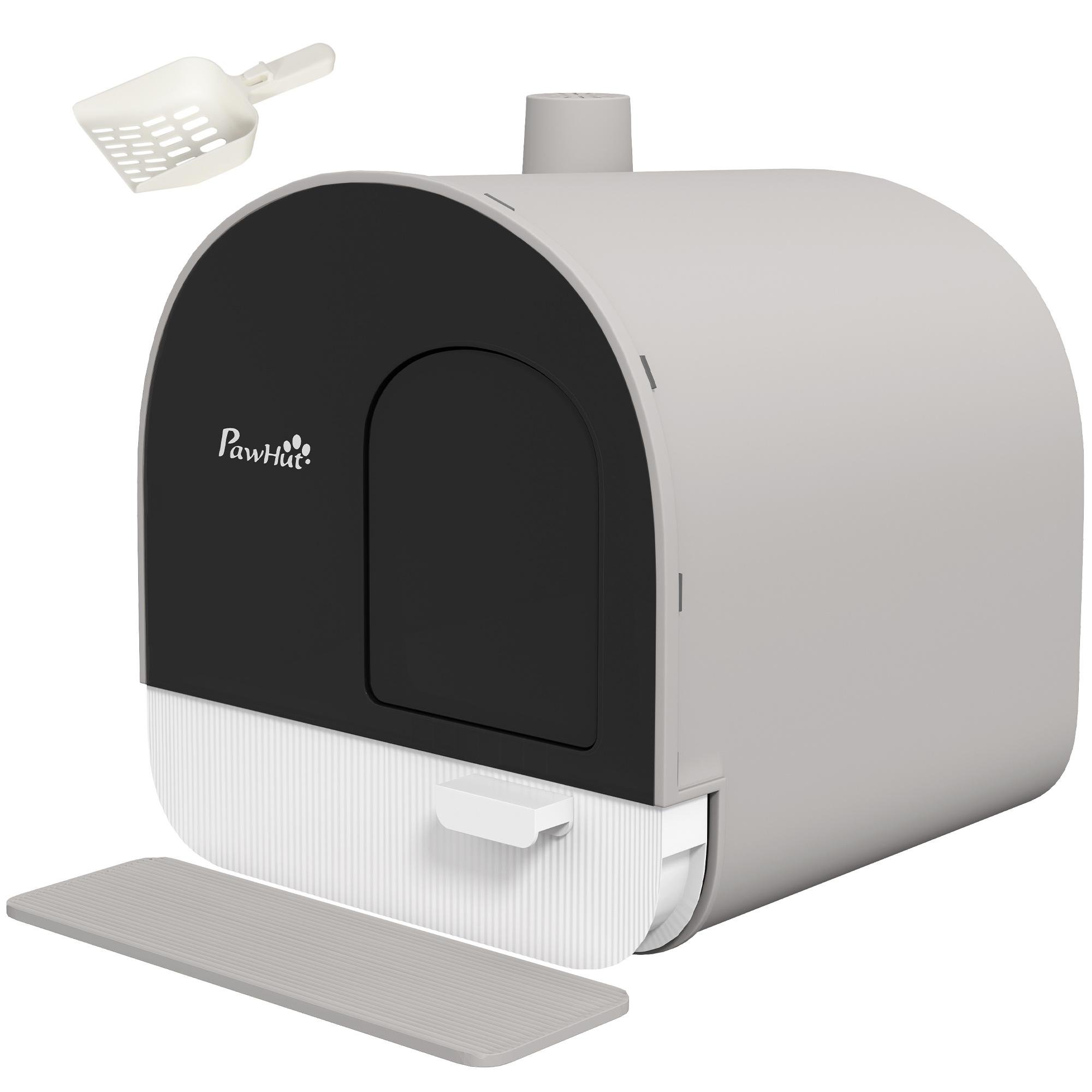 Light Grey Litter Box with Removable Tray