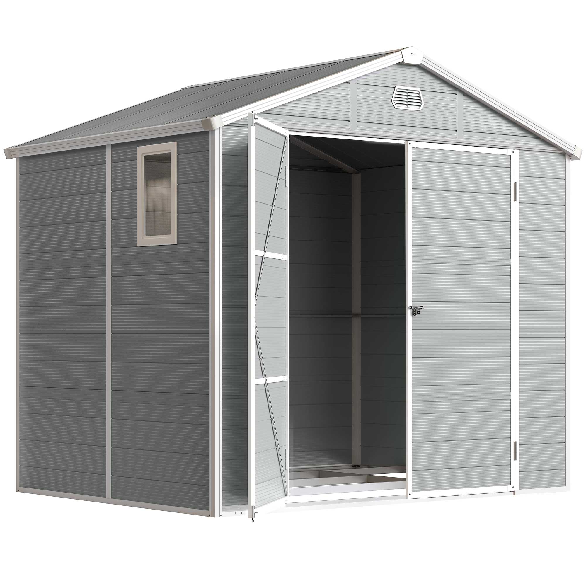 8x6 Recycled Polypropylene Shed with Foundation Kit