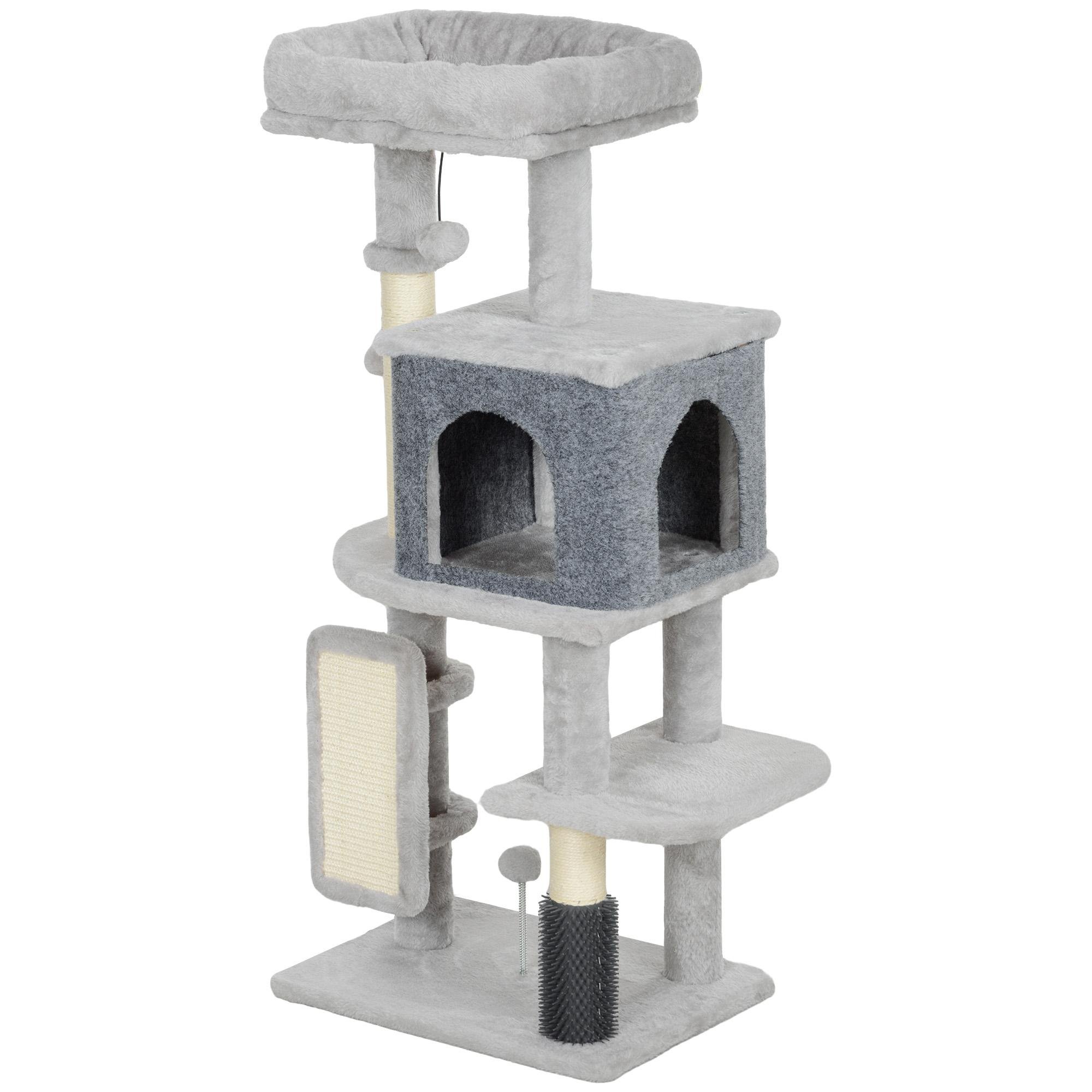 41 Inch Cat Tree with Condo and Scratching Posts for Cats