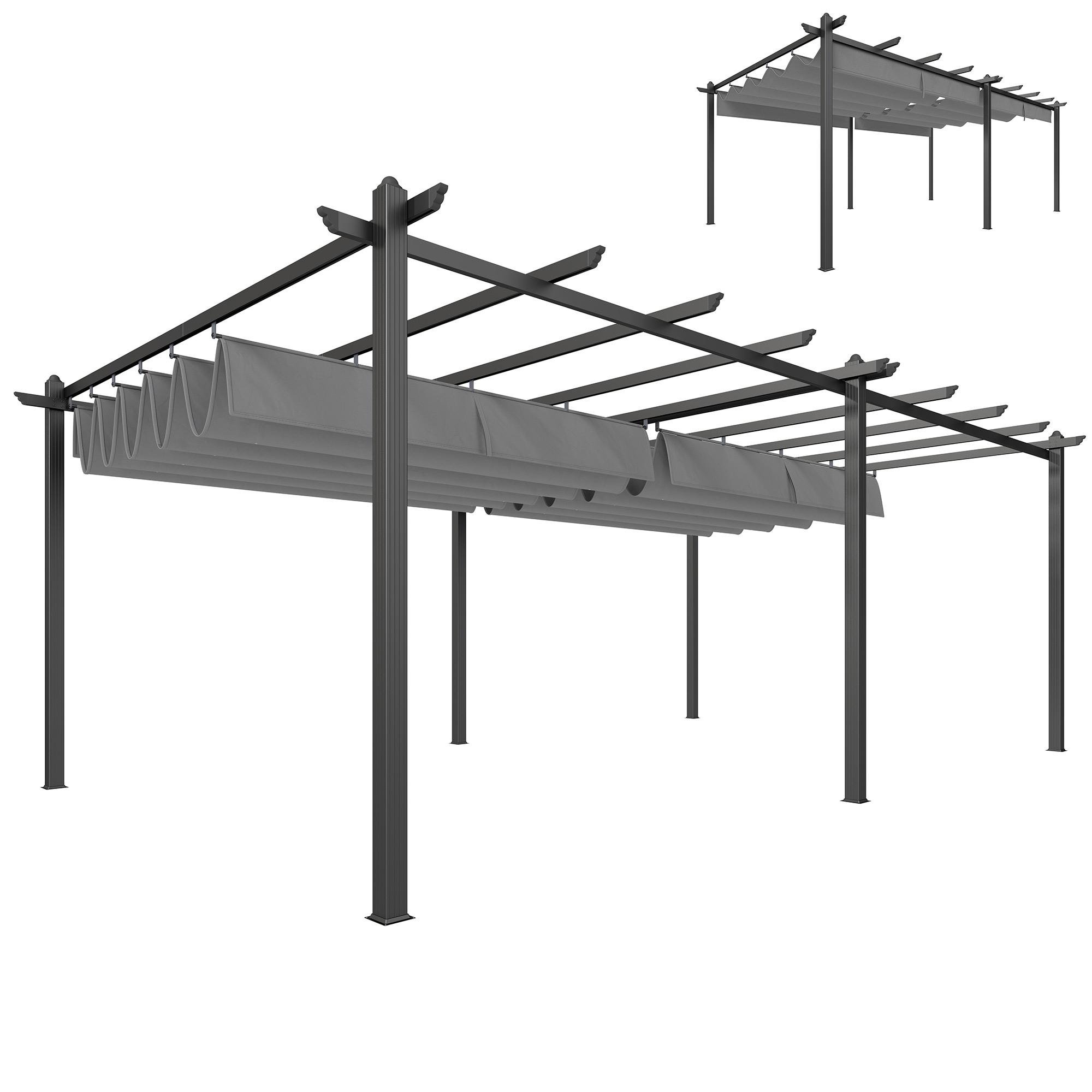 19.6 x 11.7 pergola with retractable canopy