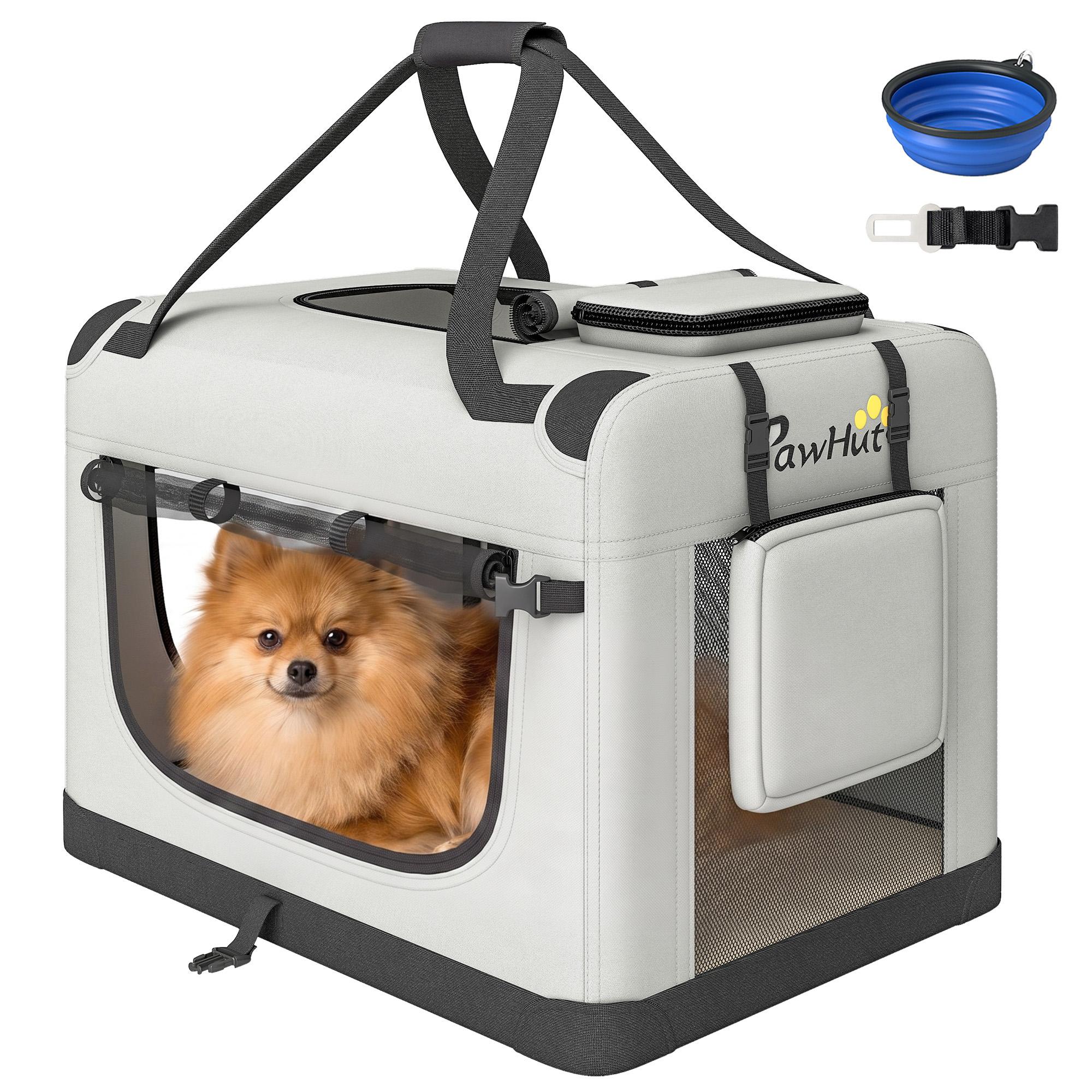 Light Grey Soft Sided Carrier for Small Pets
