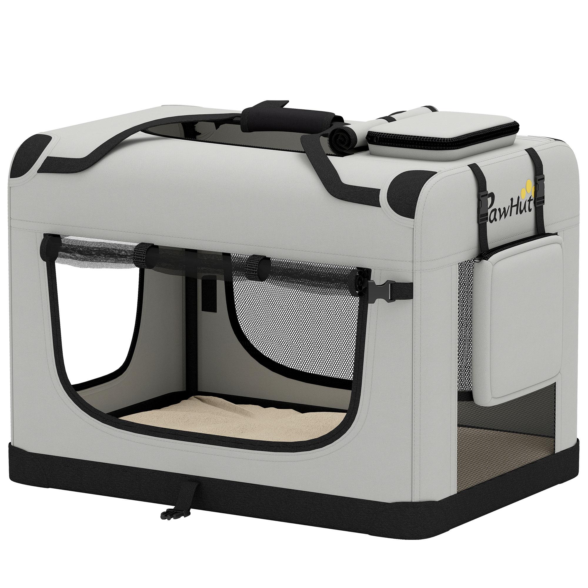 light grey extra large carrier, foldable travel design