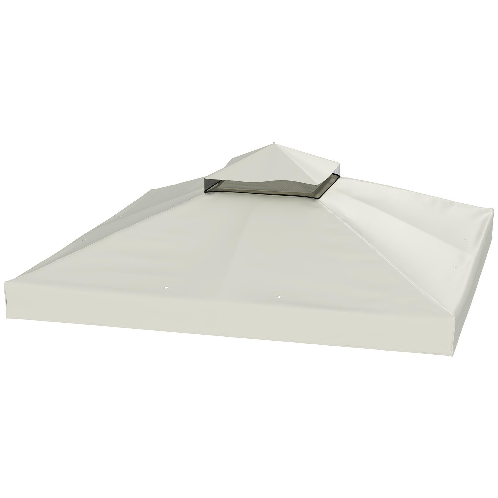 Light Grey Gazebo Canopy Two-Tier 10' x 10' Replacement Cover