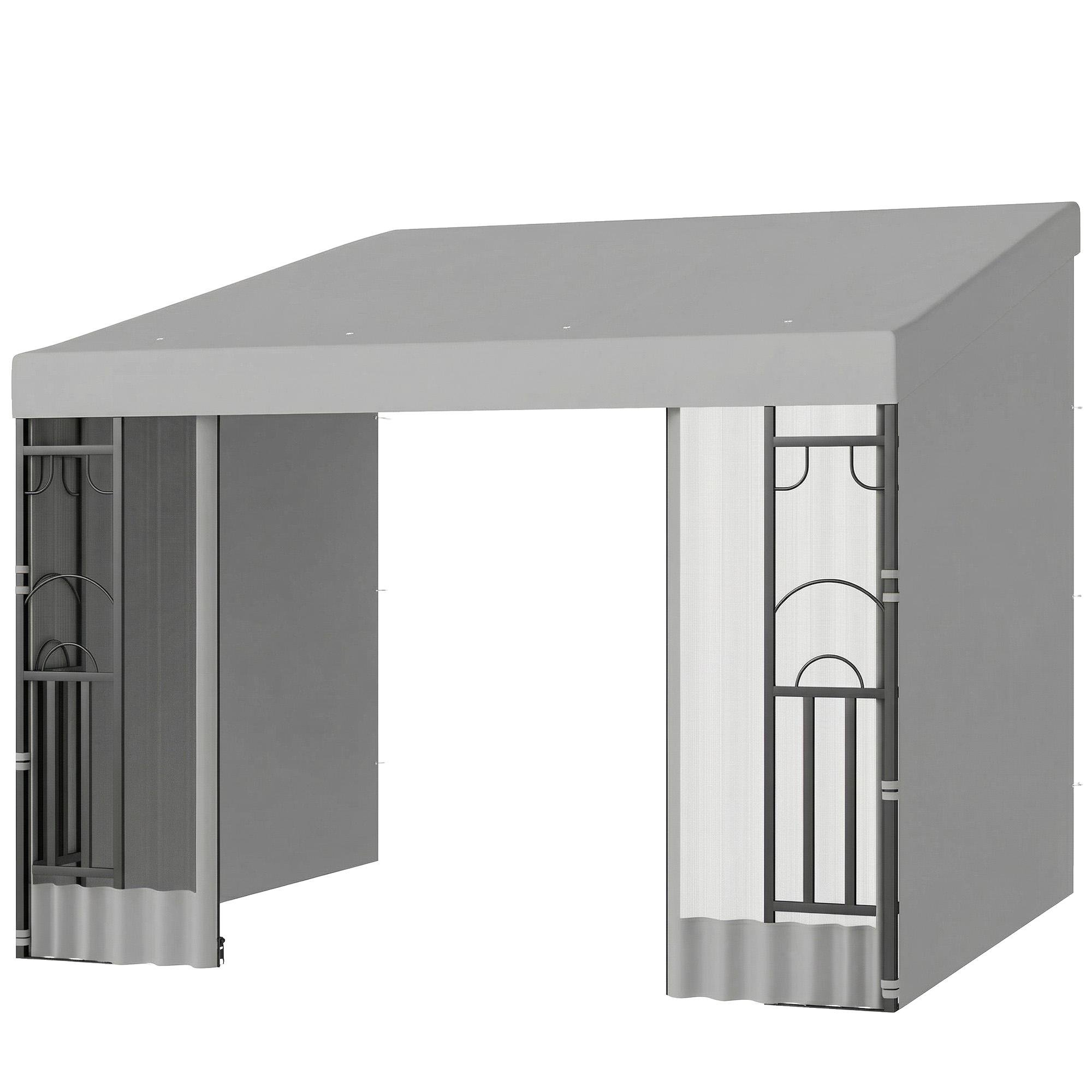 10 x 10 Wall Pergola with UV-Resistant Canopy