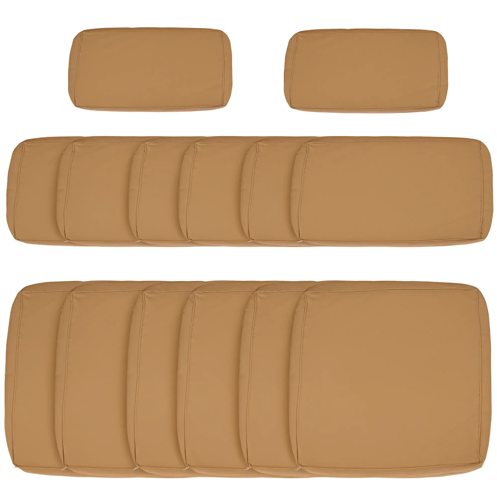 Light Yellow Patio Covers, 14-Piece Polyester Set