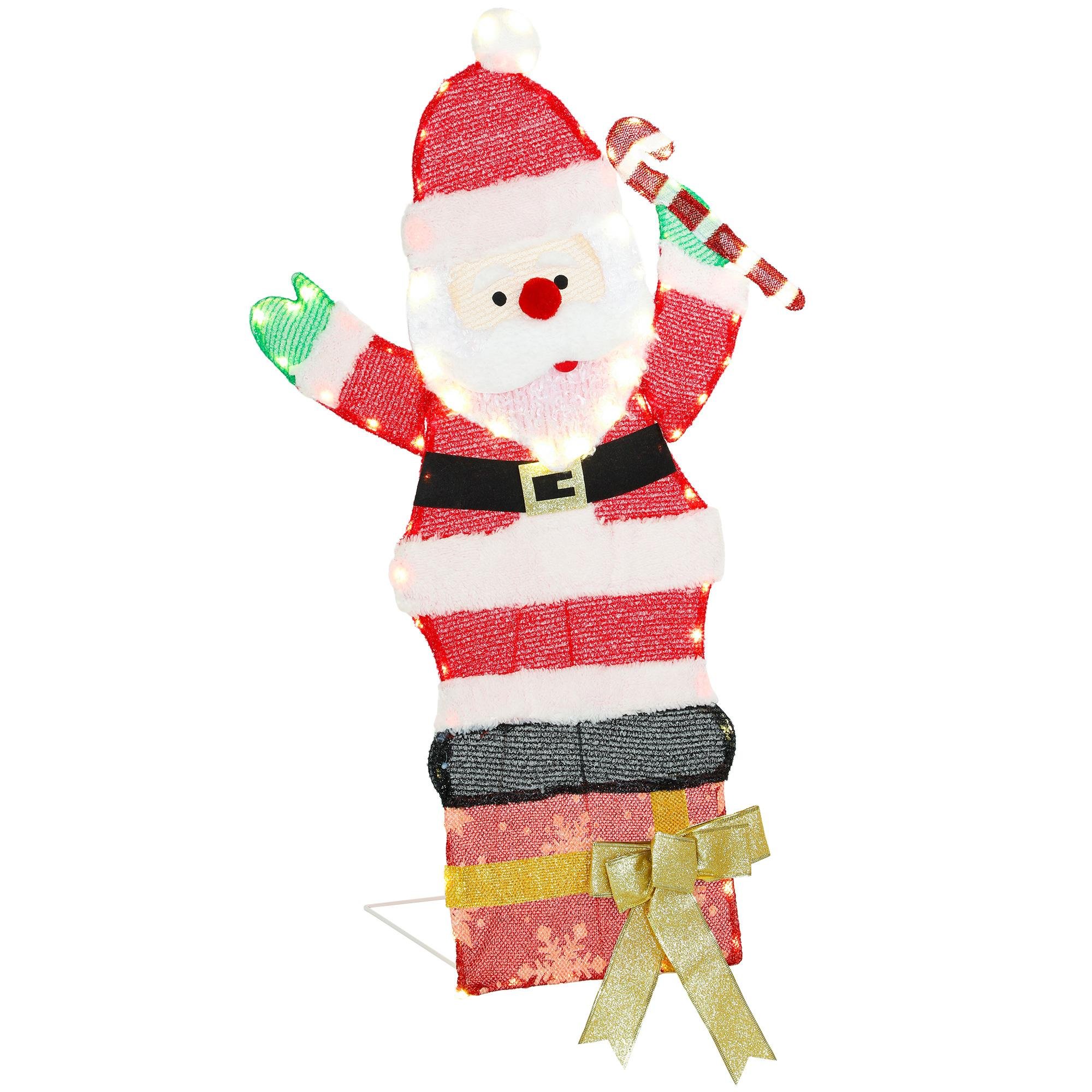 36.6 Inch Lighted Santa with 97 LEDs for Indoor Outdoor