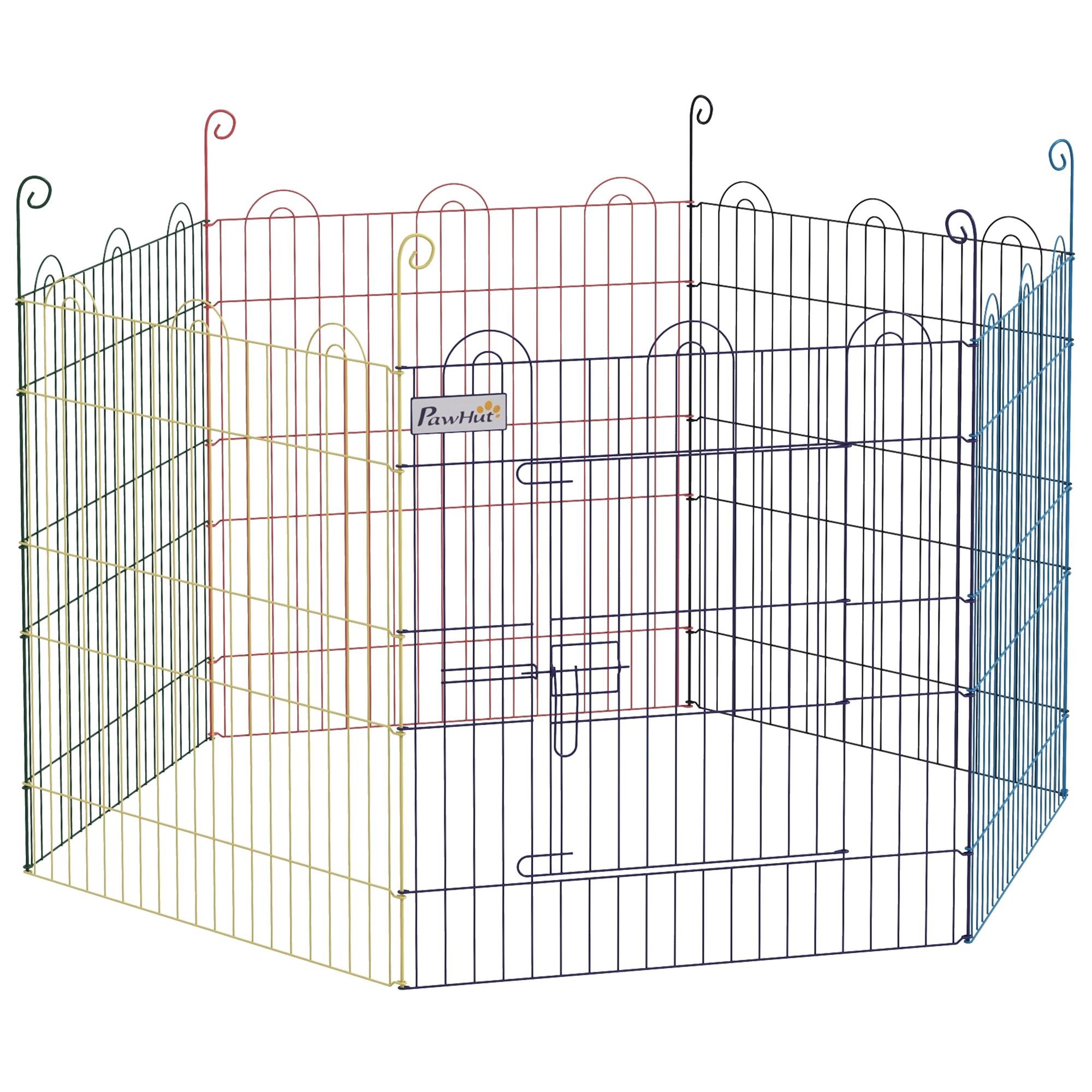 Multi Colour Metal Playpen with Stakes, 47.2 in