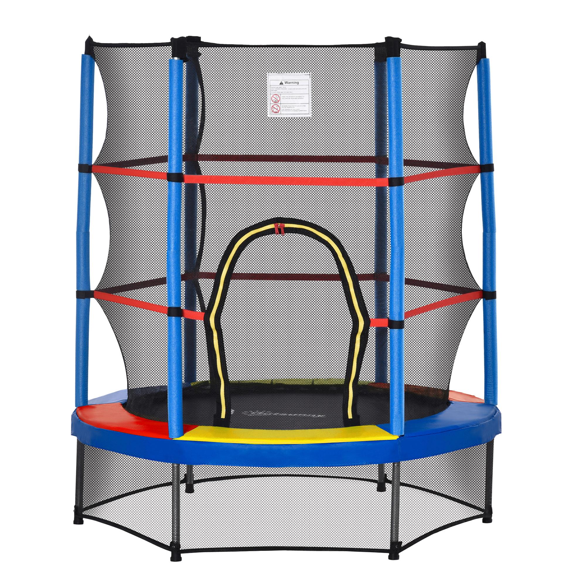 Multicolour 55 Inch Trampoline with Enclosure Net