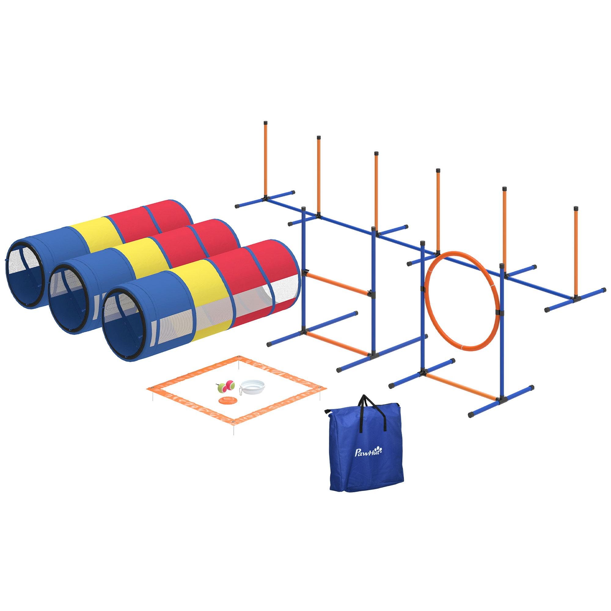 11-Piece Dog Agility Course with Adjustable Obstacles