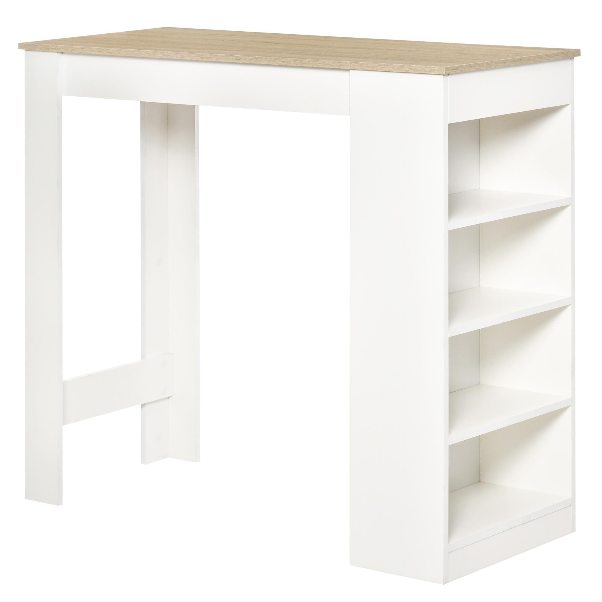 Natural 4-Shelf Bar Table for Compact Kitchen Dining