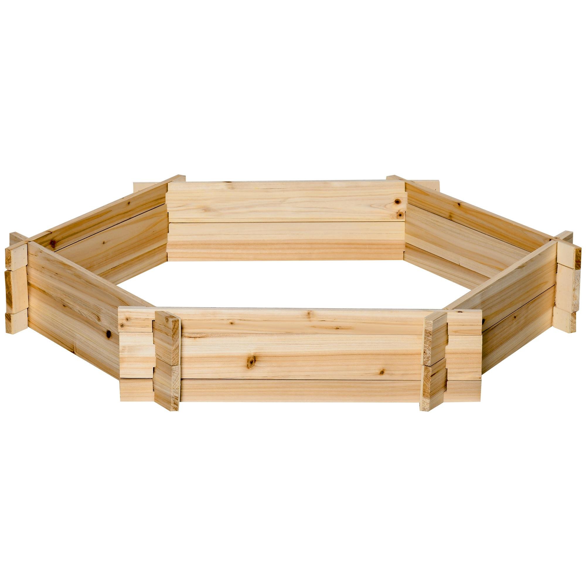 39 Inch Hexagon Planter Box, Screwless Assembly, 39 x 36 in