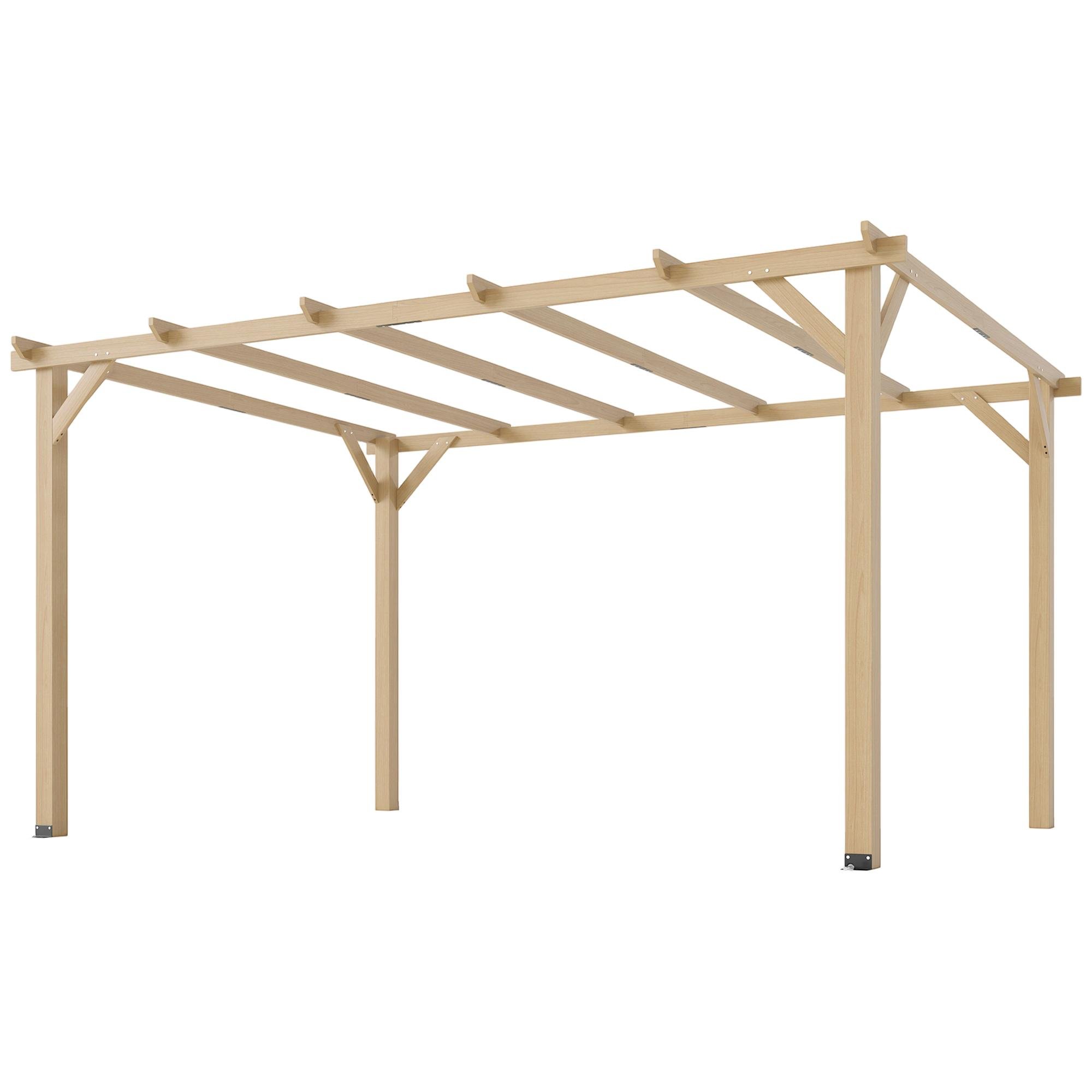 10 x 13 Wooden Pergola with Fir Wood Frame