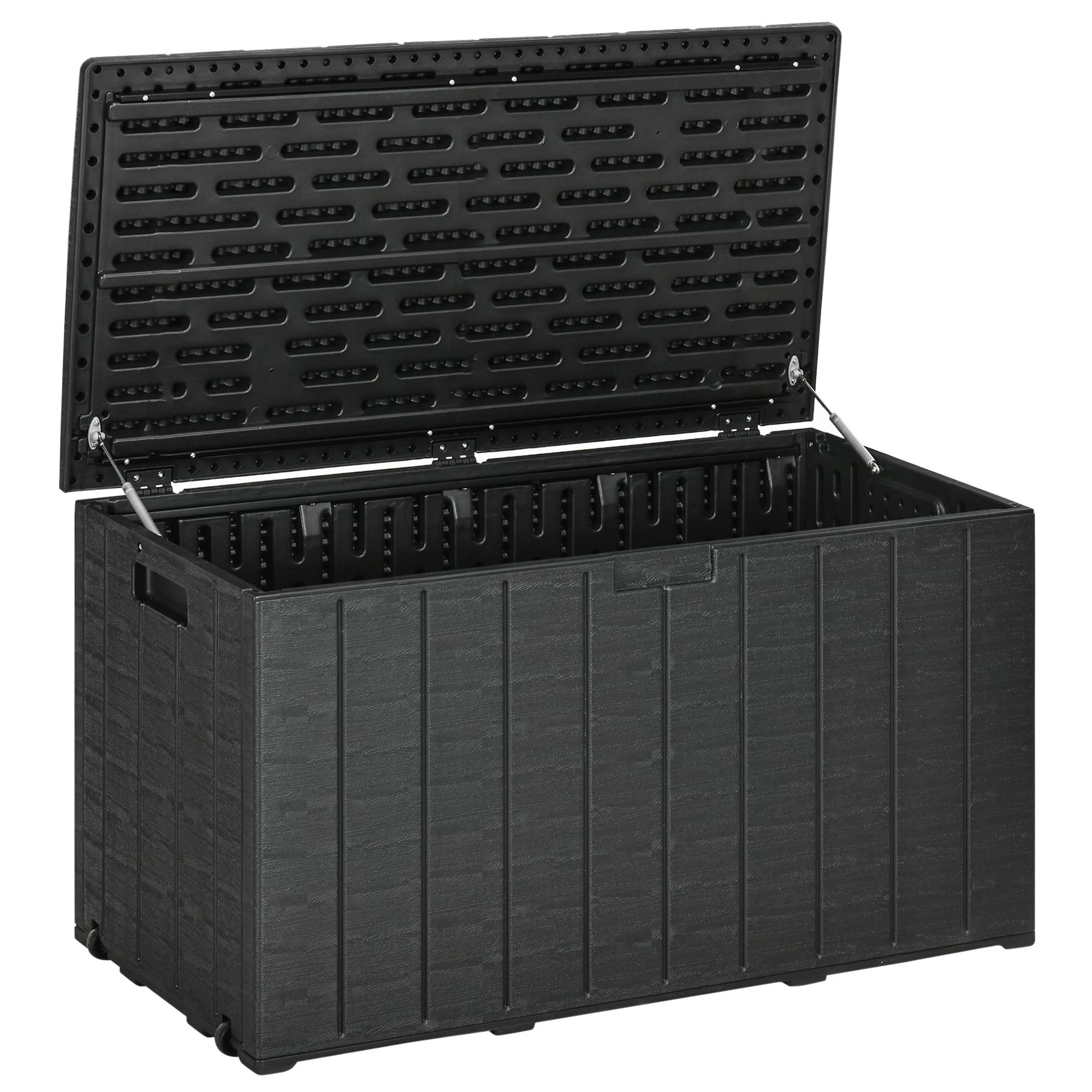 81 Gallon Black Deck Box with Double-Wall PE Construction