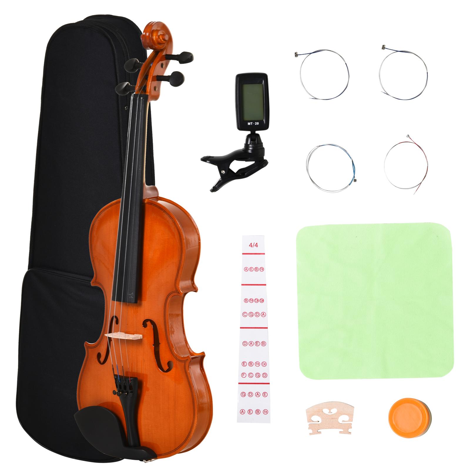 4/4 Orange Maple Violin Full Set with Case