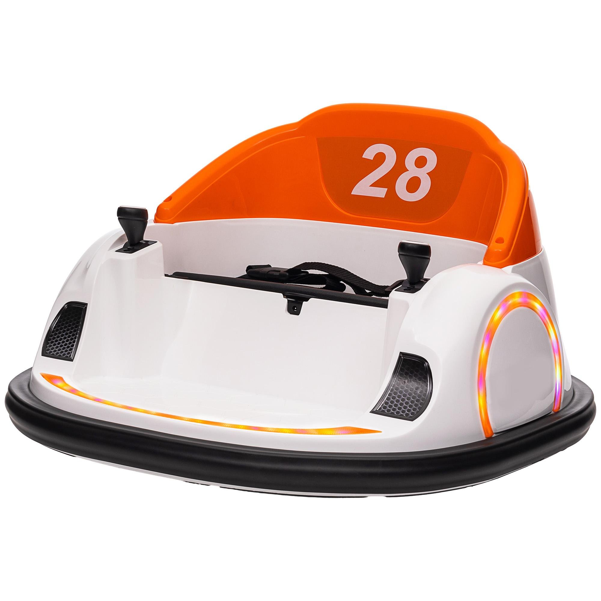Orange 12V Remote Bumper Car with 360° Spins