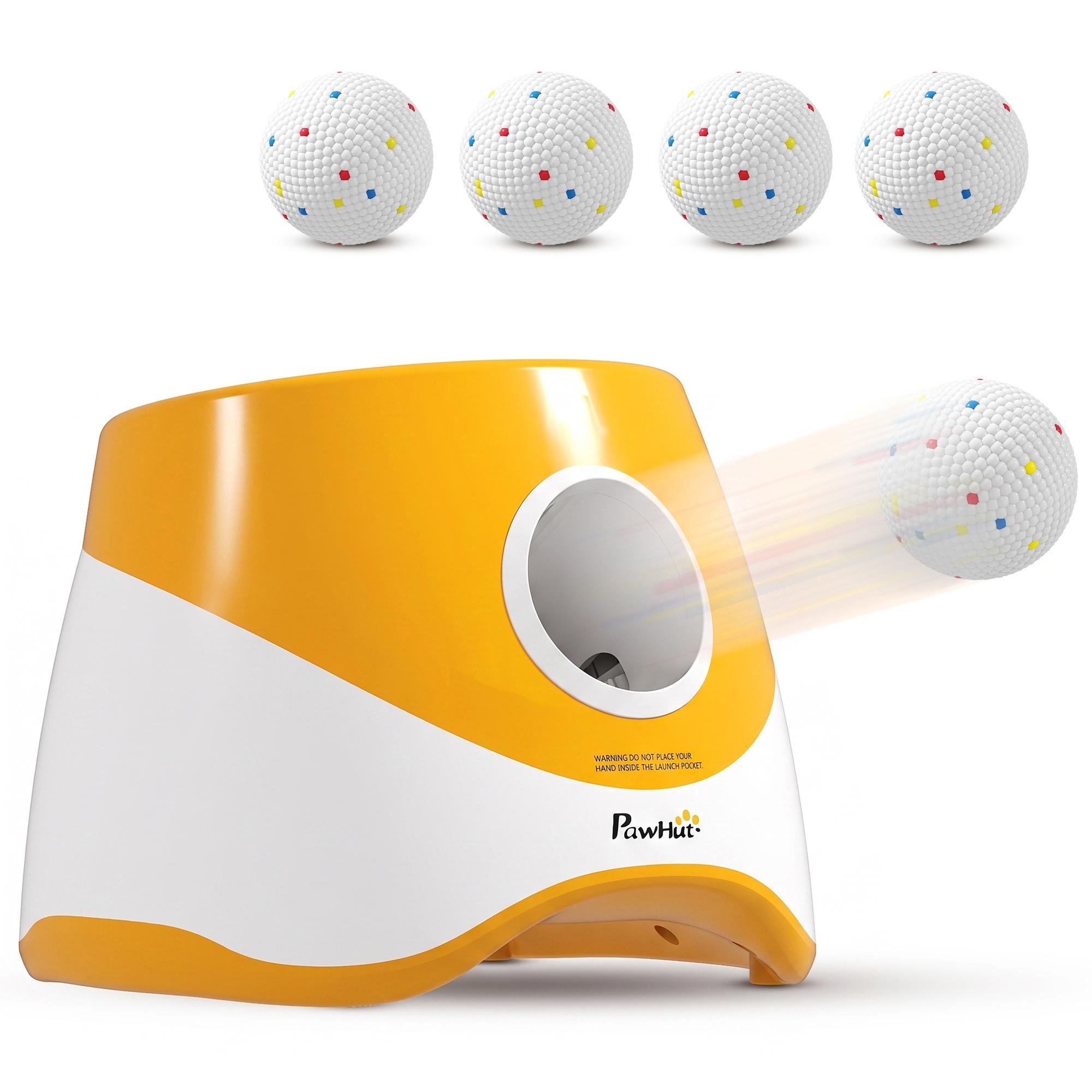 Orange ETPU Dog Ball Launcher with Adjustable Distances