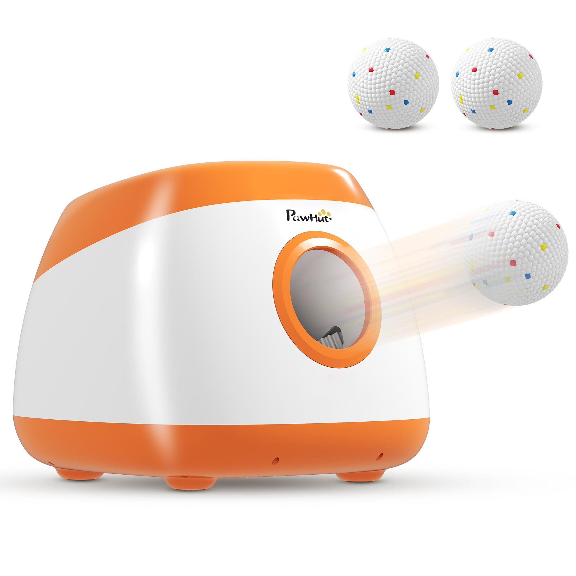 Orange Rechargeable Dog Ball Launcher for Medium & Large Dogs