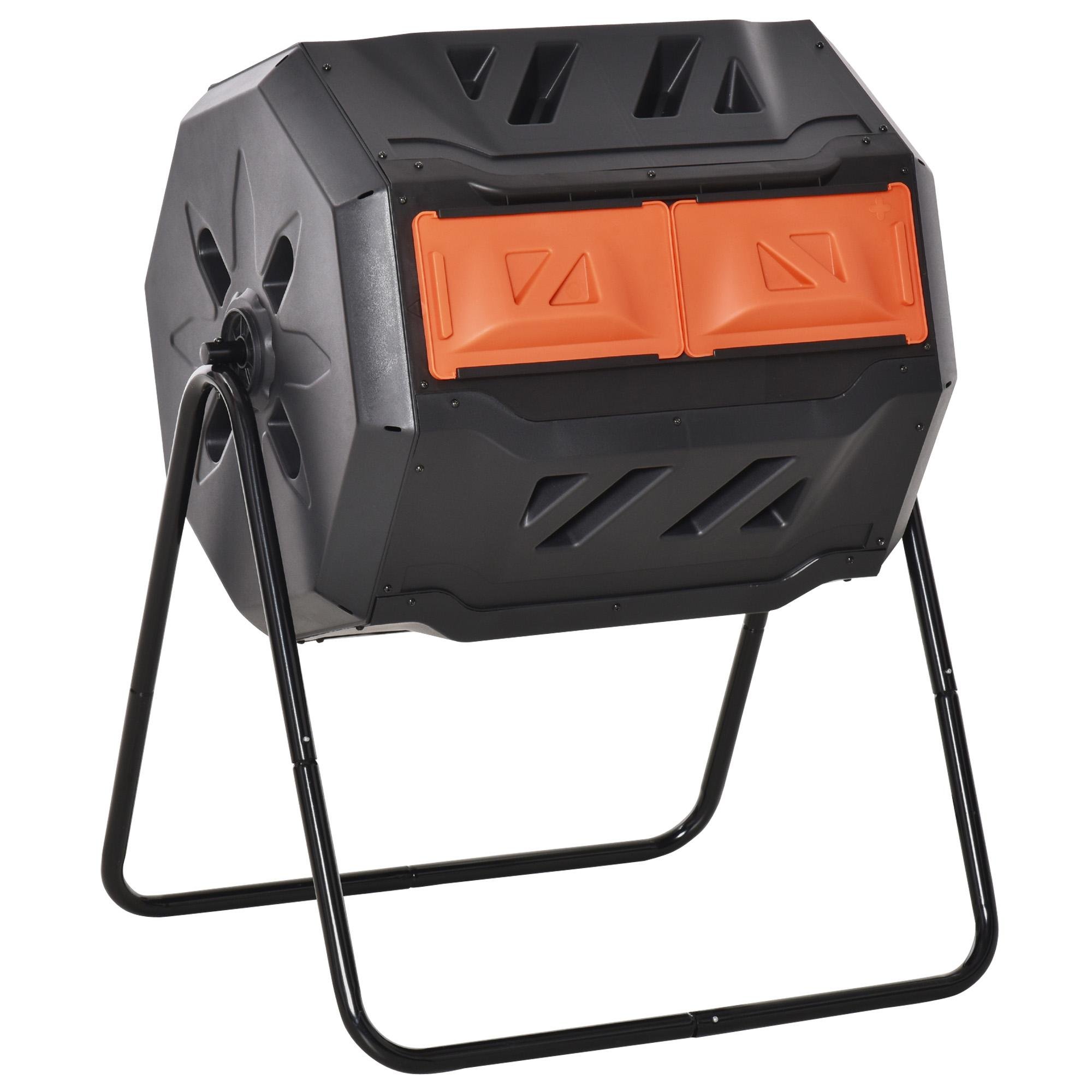 Orange 160 L Composter with Dual Chambers