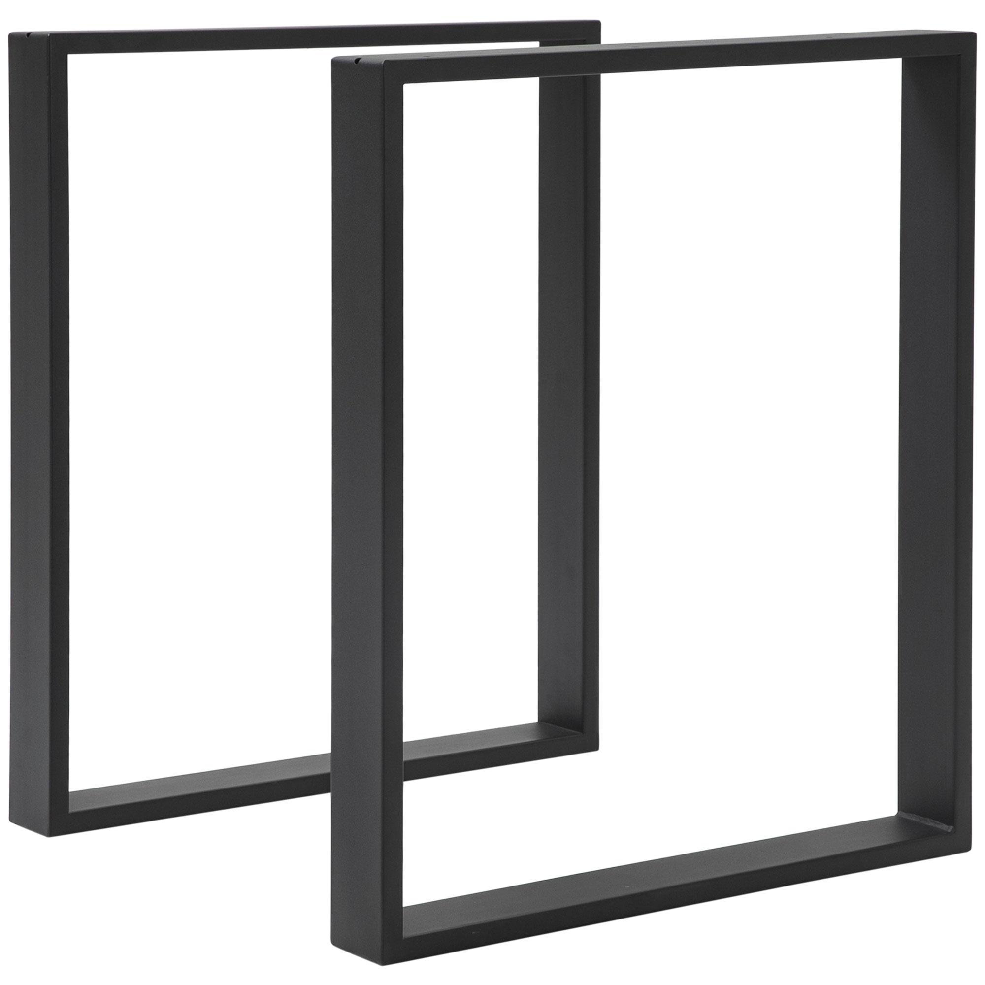 Black Metal Table Legs with Pre-Drilled Holes, 28.3 in