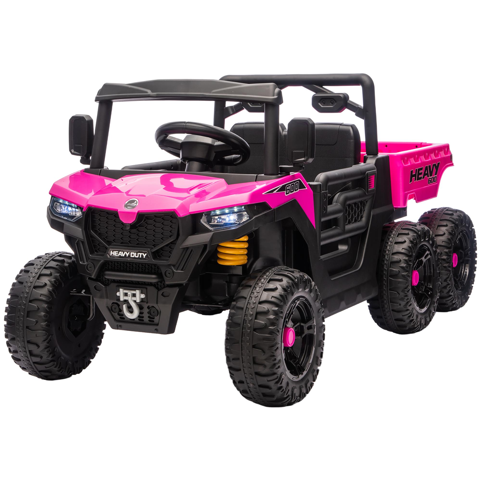 Pink 24V Six Wheel UTV with Remote Control