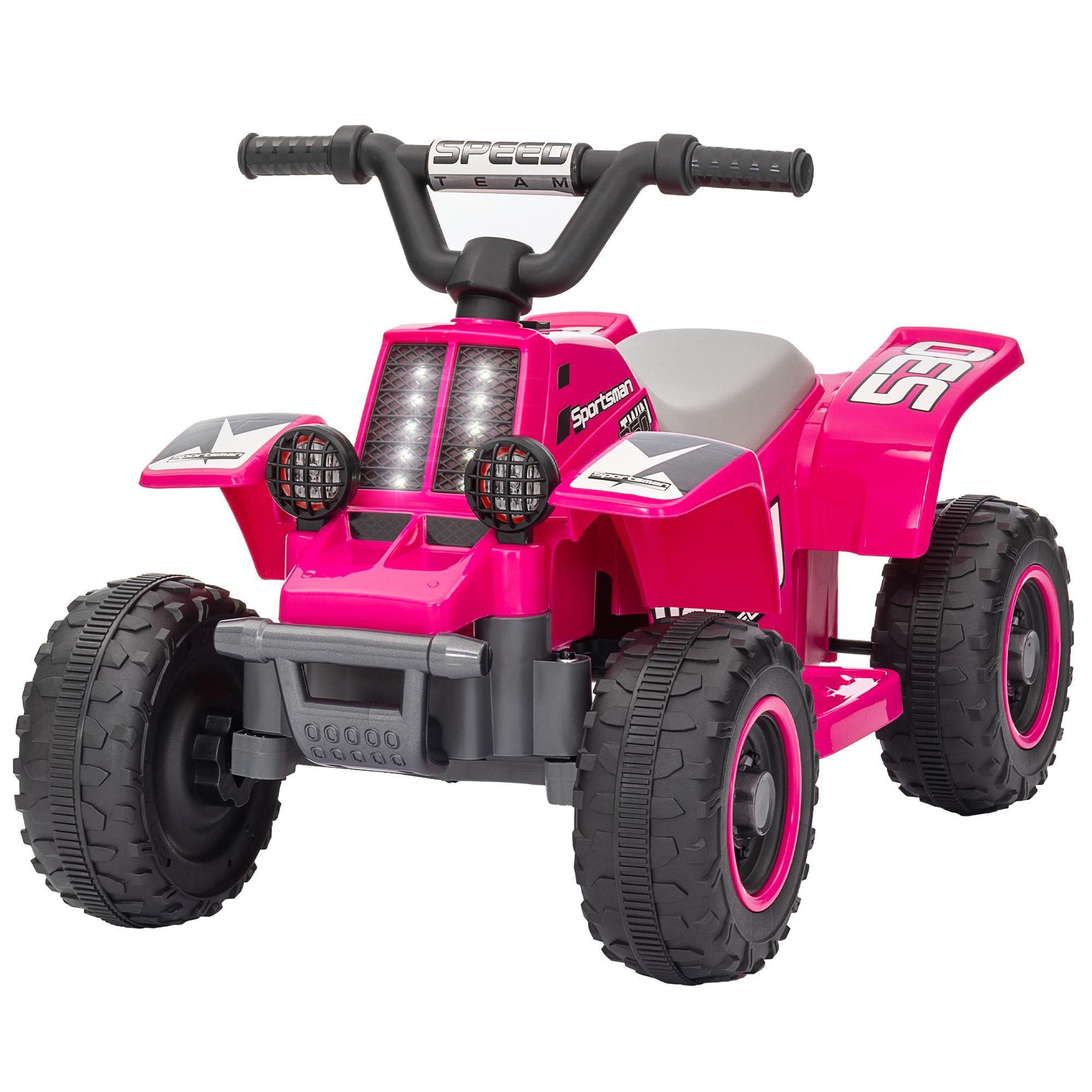 Pink 6V Kids ATV with Forward and Reverse Controls