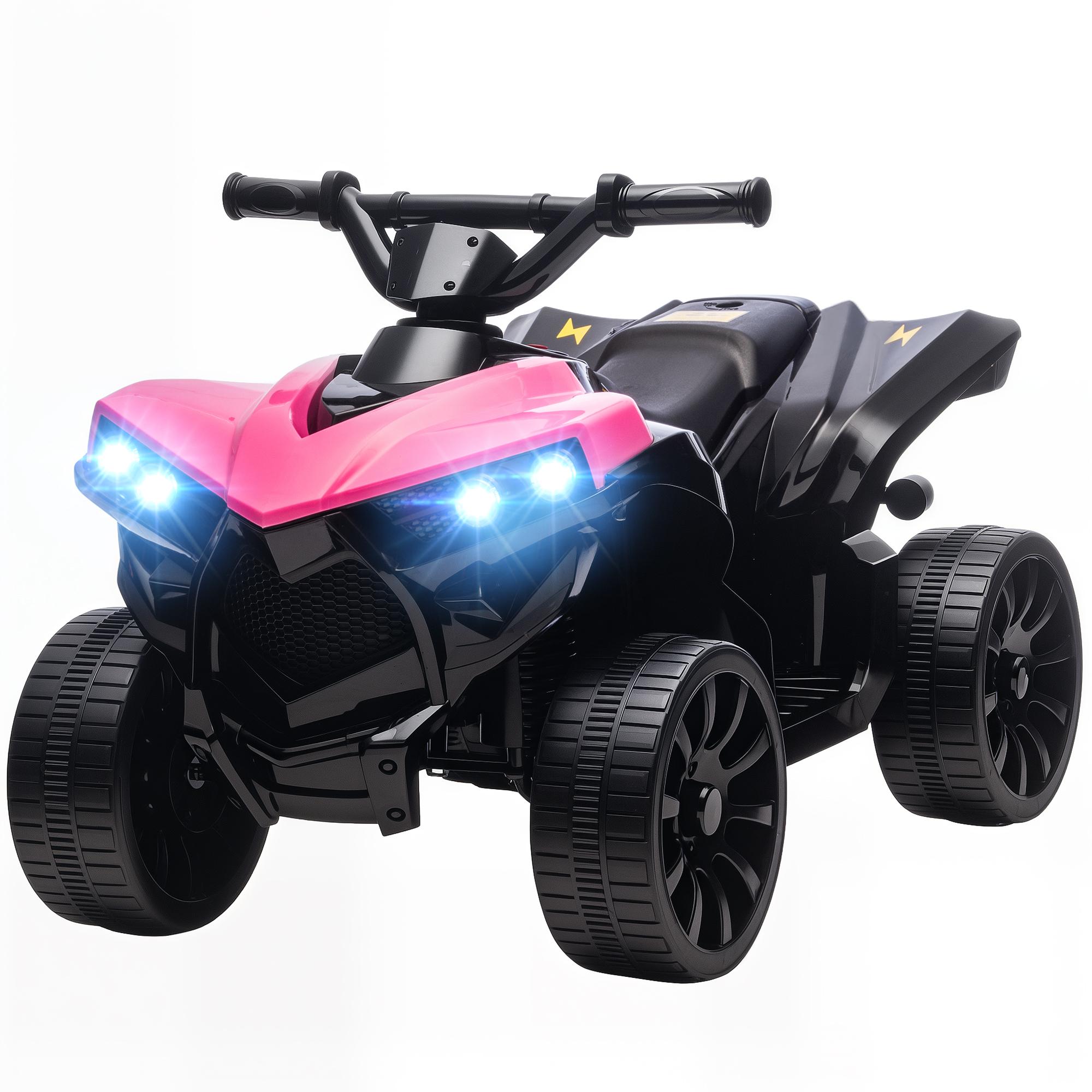 Pink 6V Electric Kids Quad with Music and Headlights
